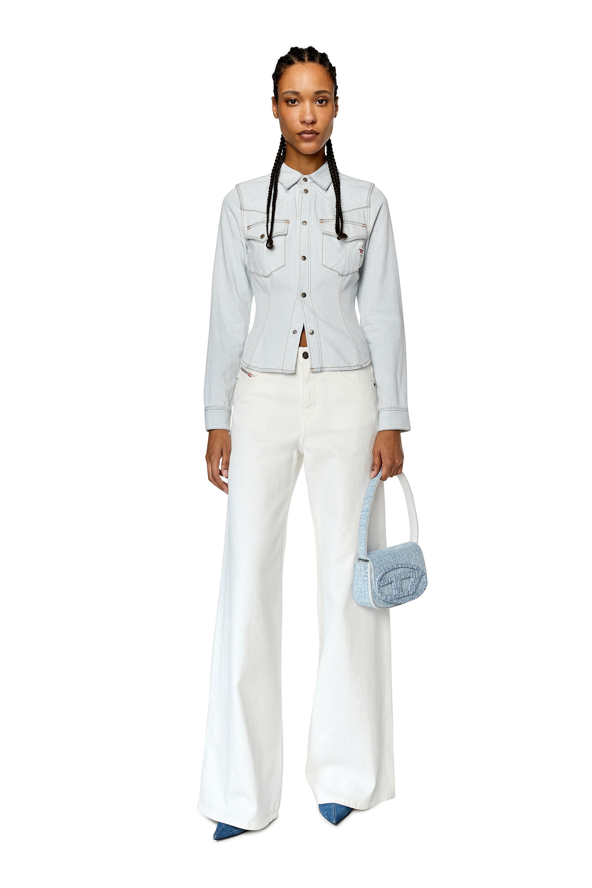 Diesel - 1978 D-Akemi 09D63 Bootcut and Flare Jeans, Blanc - Image 1