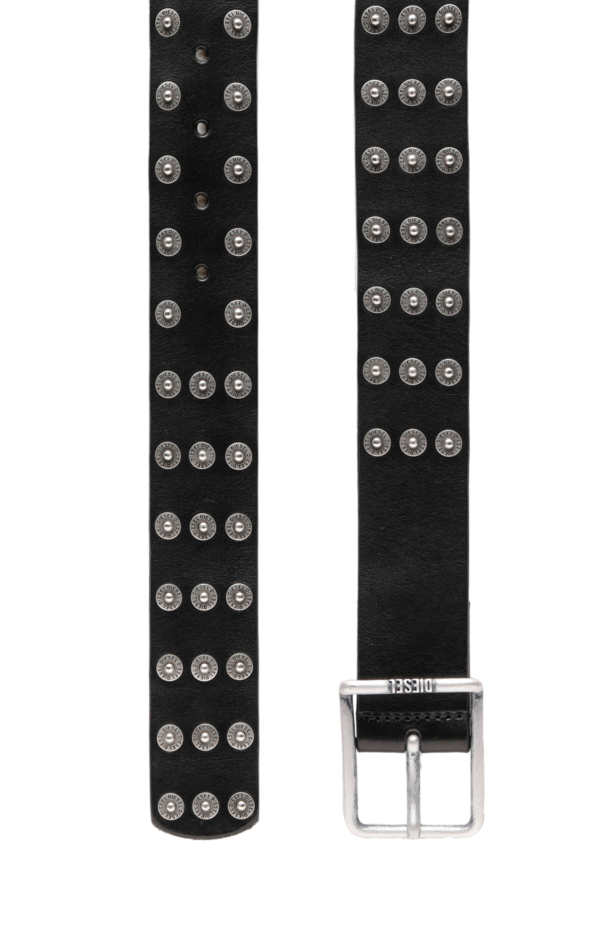 B-RAVE Man: Studded leather belt with jean rivets