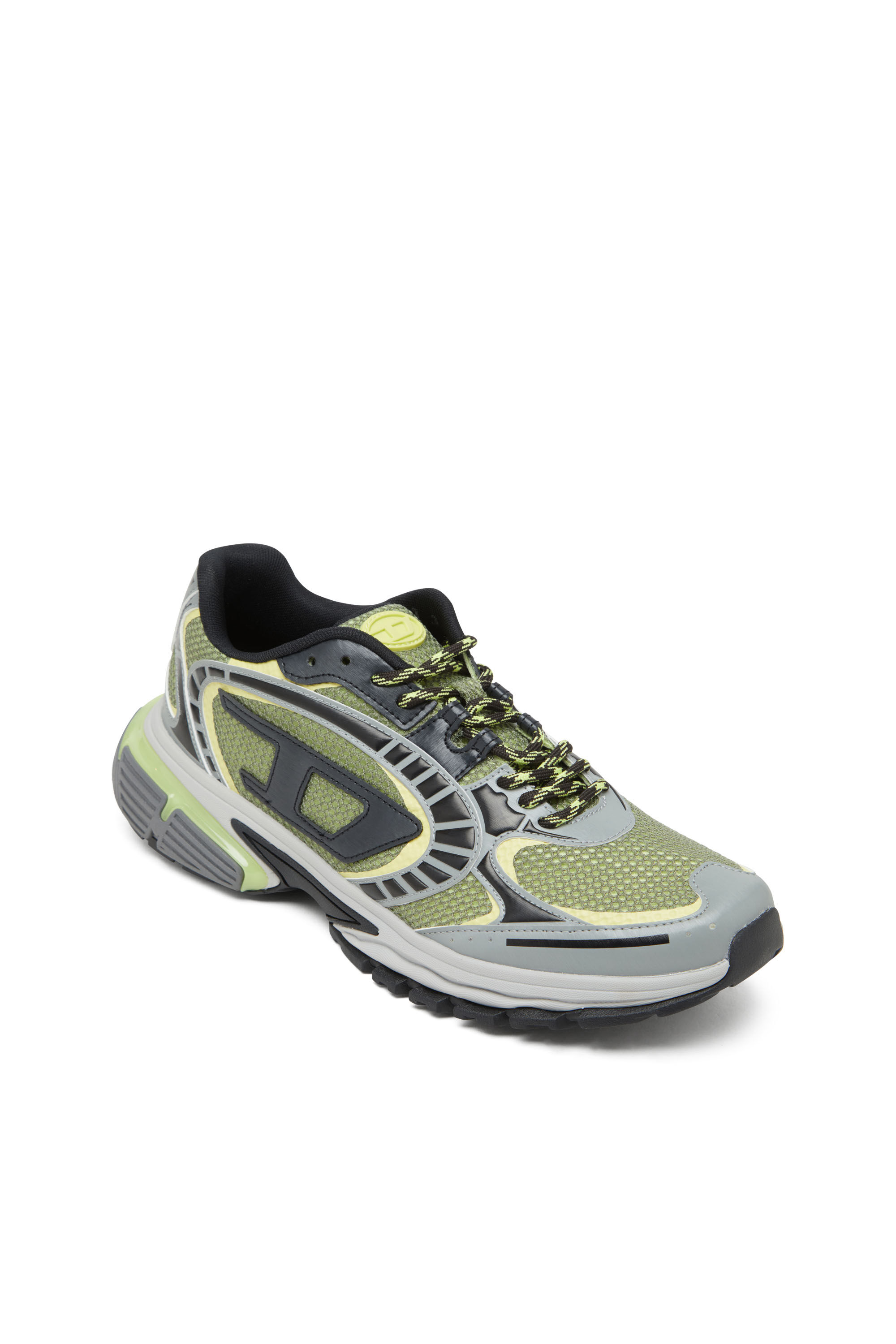 Diesel - S-PRO-V-DENSE LOW, Male's S-Pro-V-Dense-Mesh sneakers with Oval D logo in Grey/Green - 6