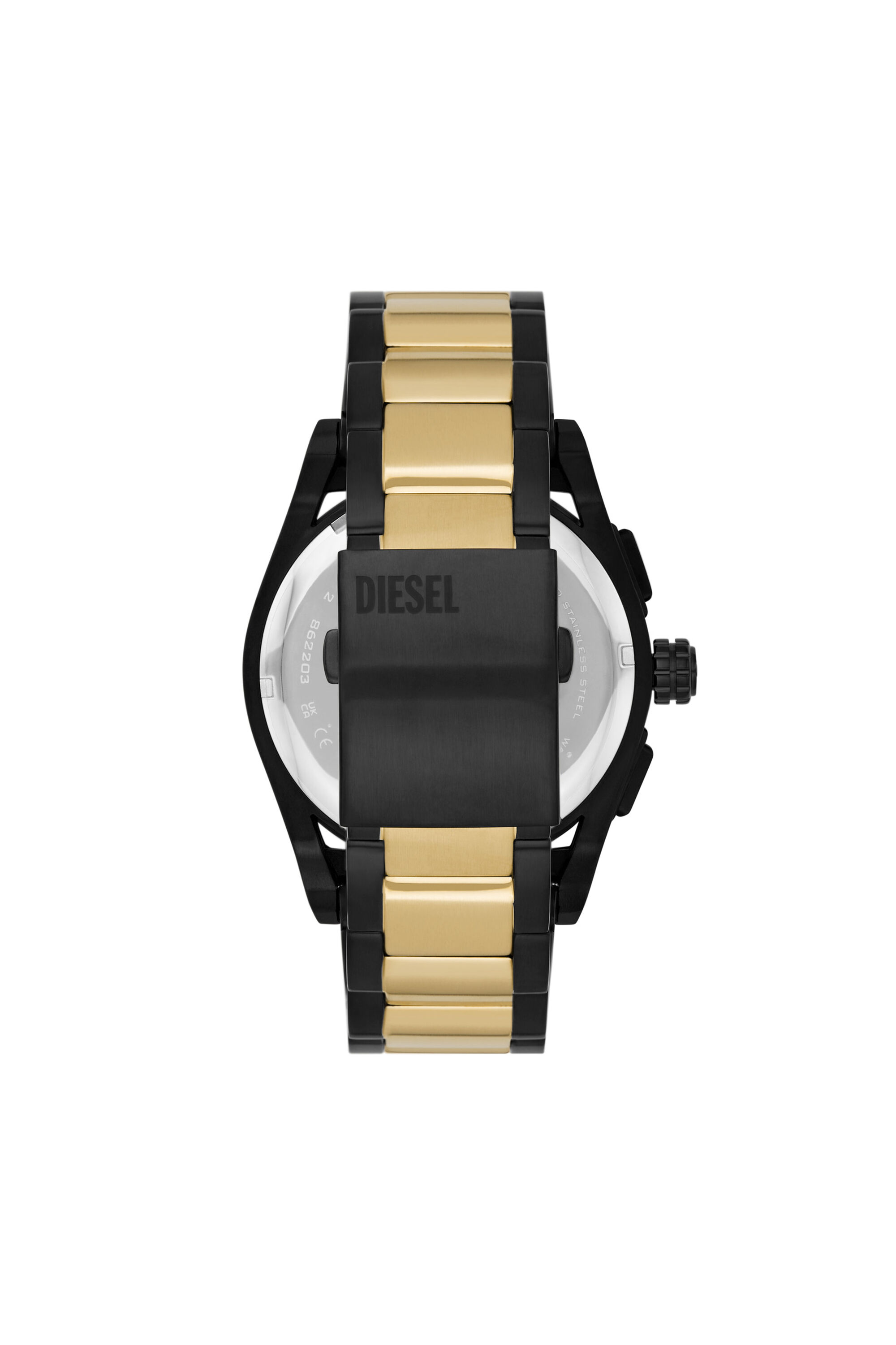 Diesel - DZ4612, Male's Timeframe Chronograph Stainless Steel Watch in Black/Gold - 2