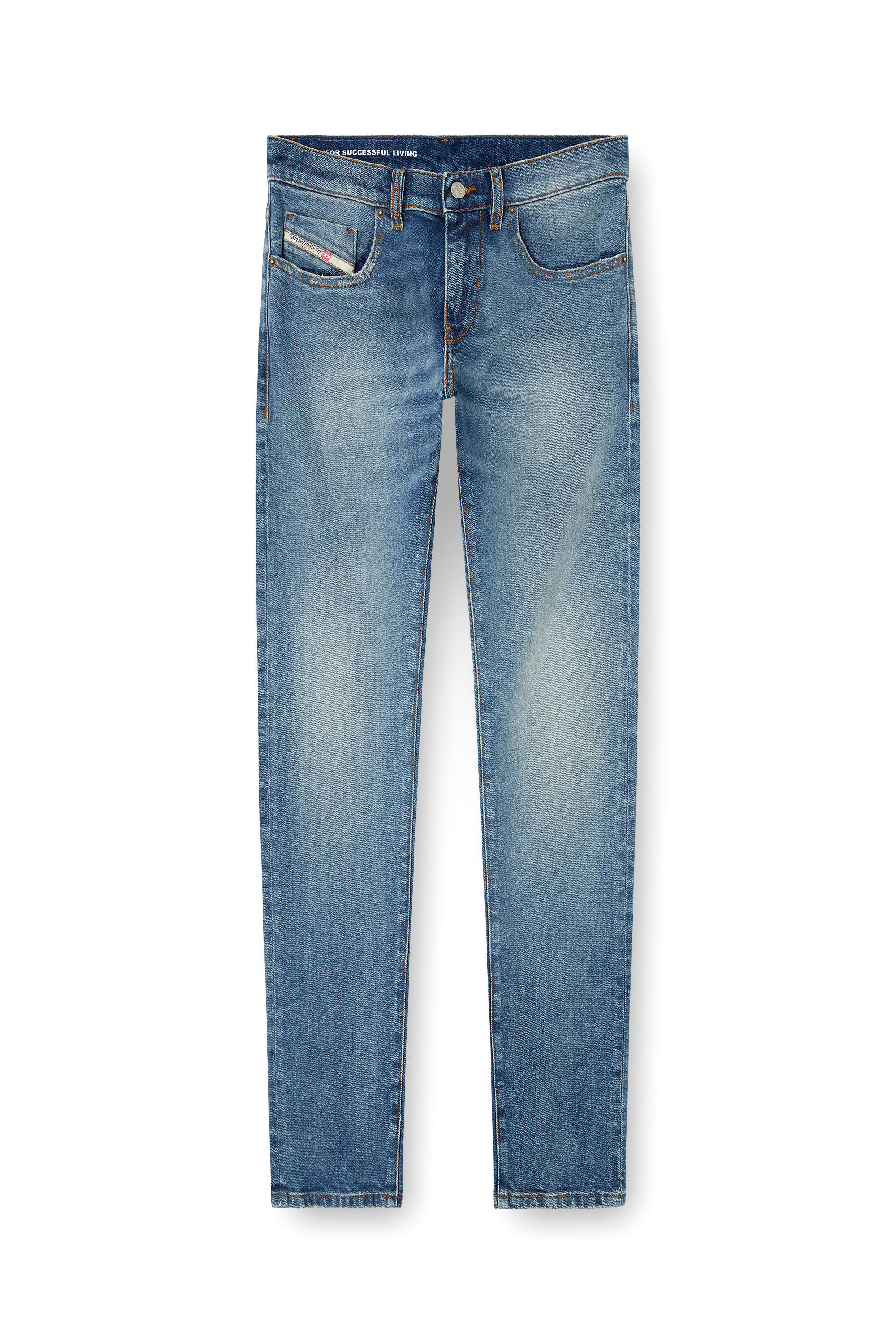 Diesel - Male's Slim Jeans 2019 D-Strukt 0DBEF, Medium Blue - 2