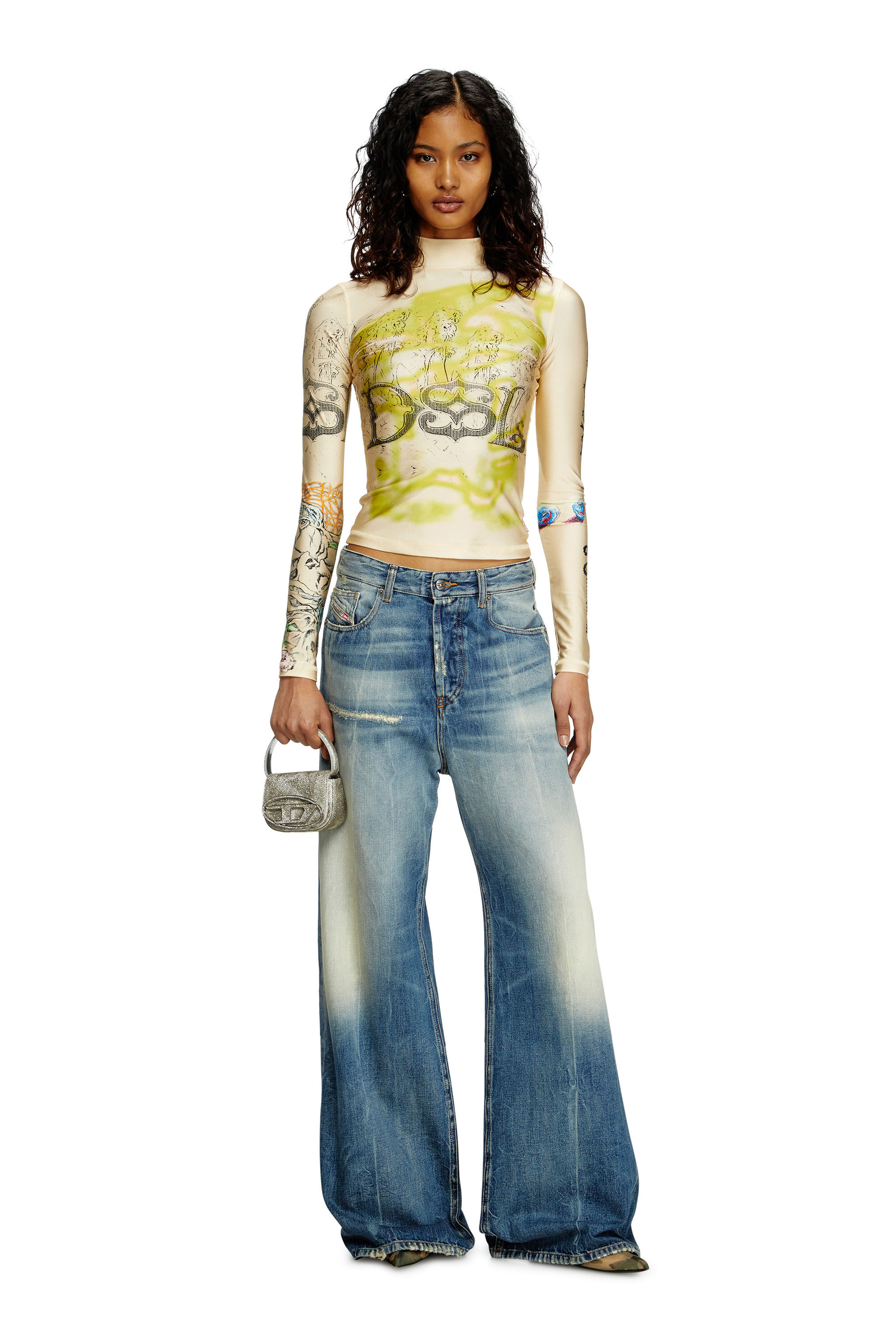 Diesel - Female's Relaxed Jeans 1996 D-Sire 09L47, Medium Blue - 1