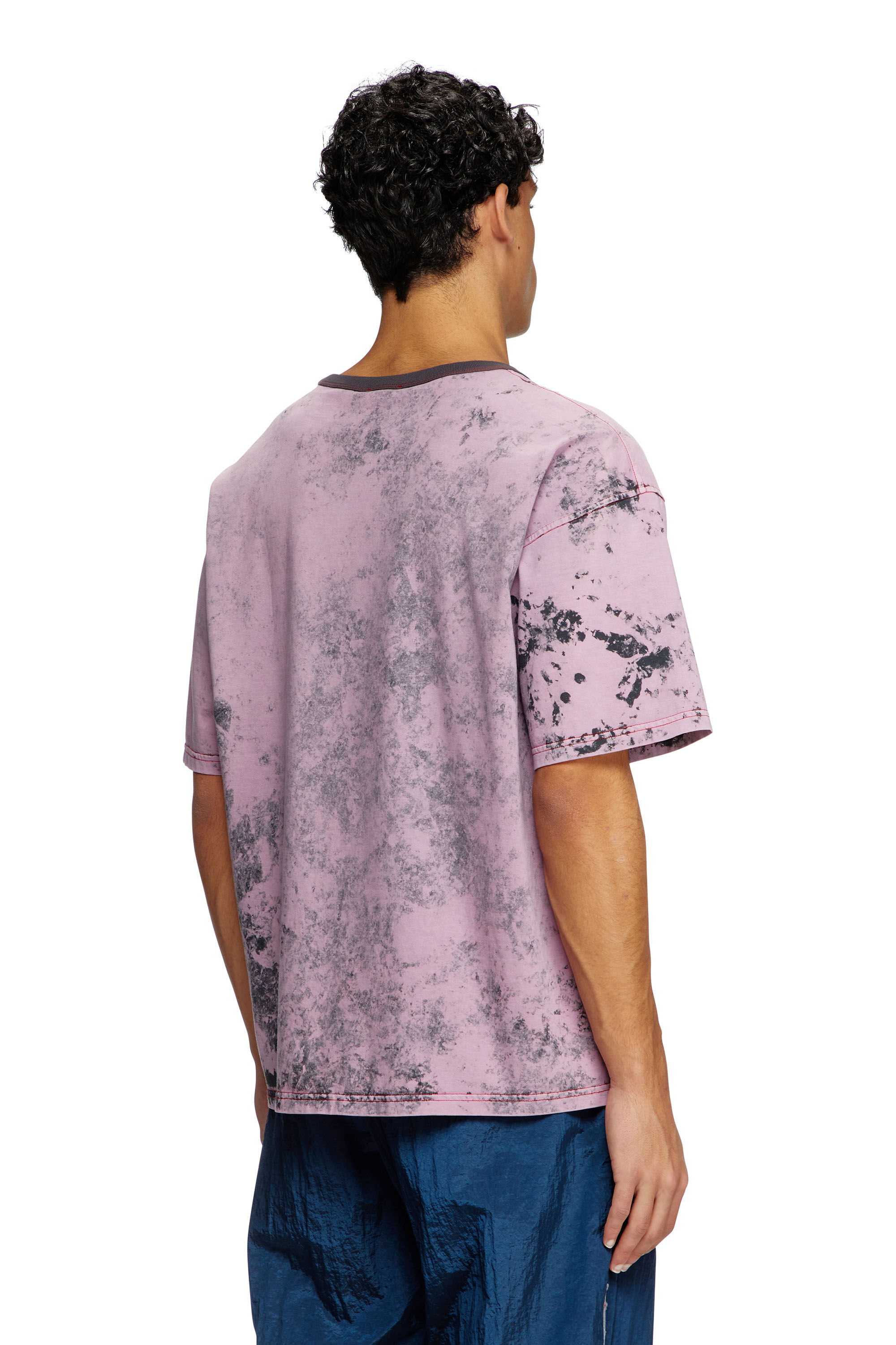 Diesel - T-BOXT-R9, Male's T-shirt with Diesel Core logo in Pink - 4