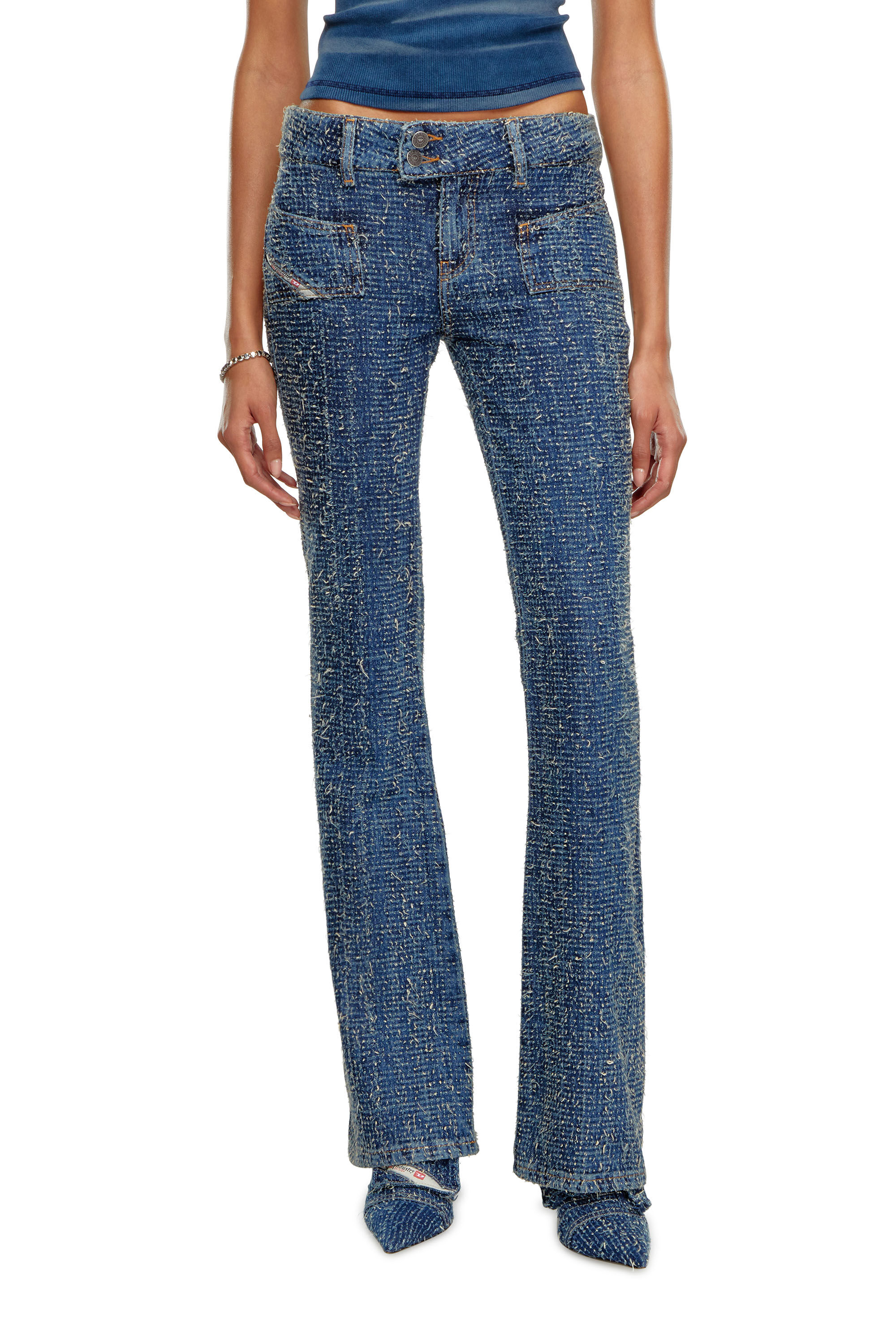 Diesel - Femme Bootcut and Flare Jeans D-Ebush 0PGAH, Bleu moyen - Image 3