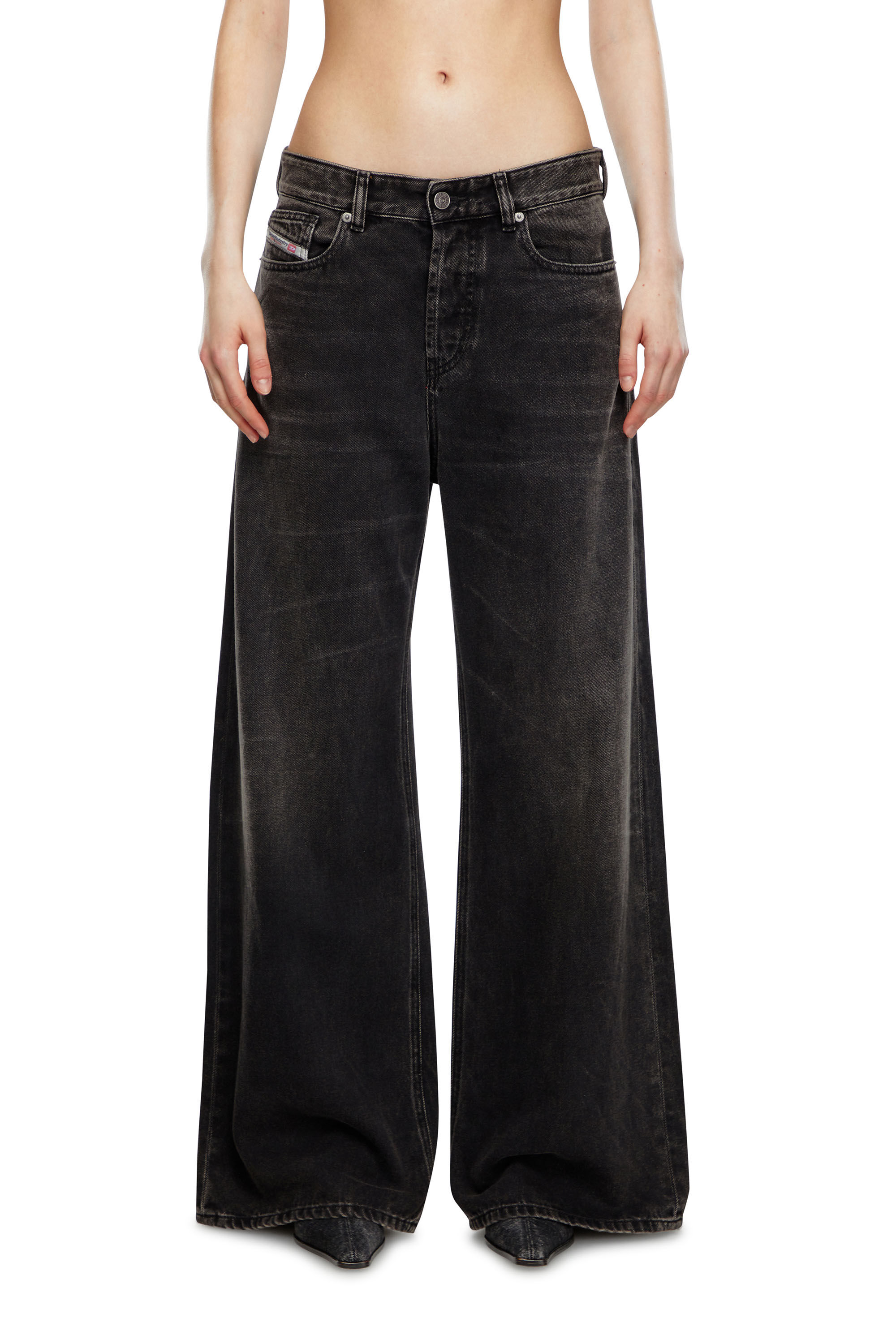 Diesel - Relaxed Jeans 1996 D-Sire 09J96 Femme, Noir/Gris foncé - Image 3