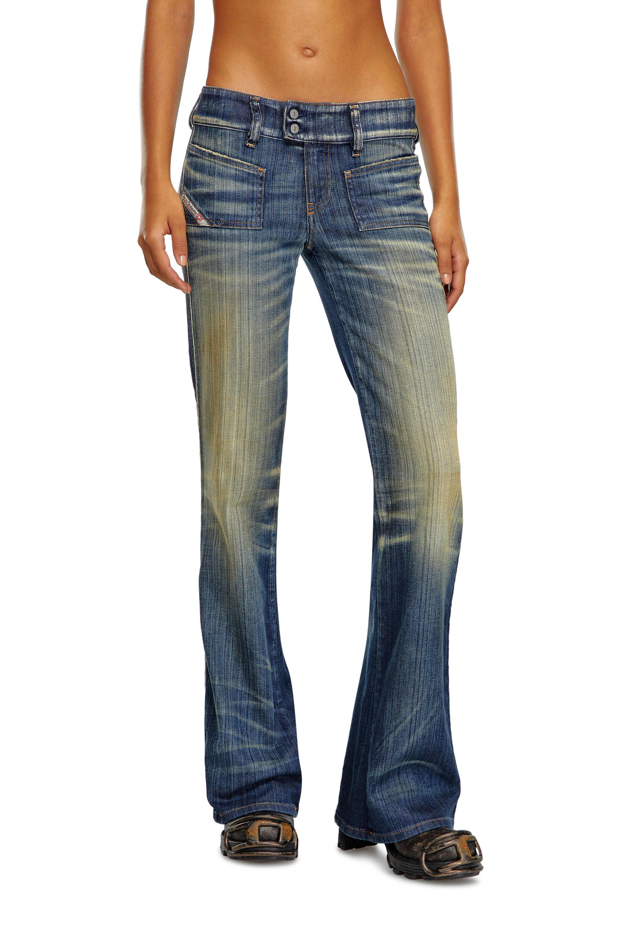 Diesel - Femme Bootcut and Flare Jeans D-Hush 09J46, Bleu Foncé - Image 3