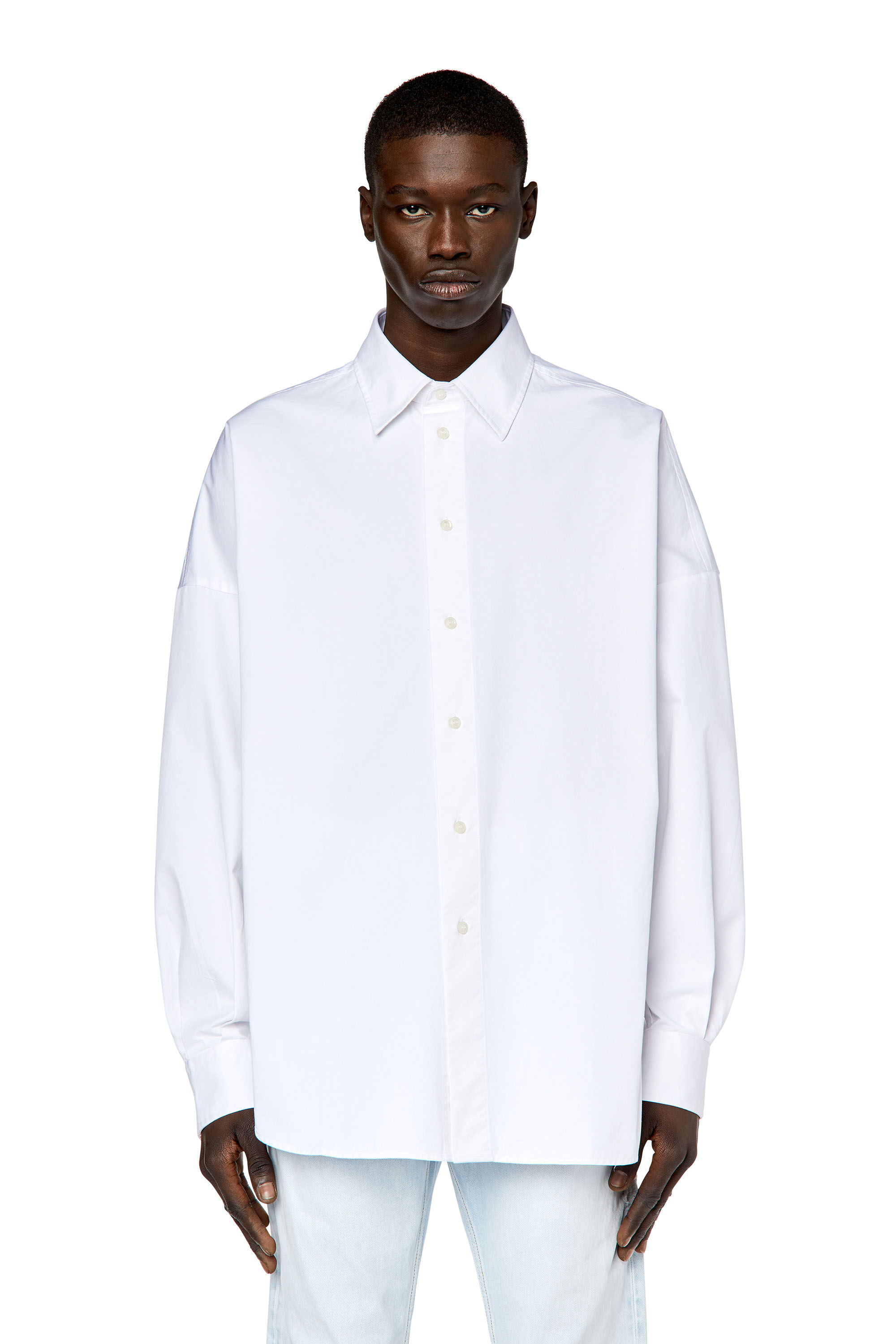 S-LIMO-LOGO Man: Shirt with maxi logo embroidery