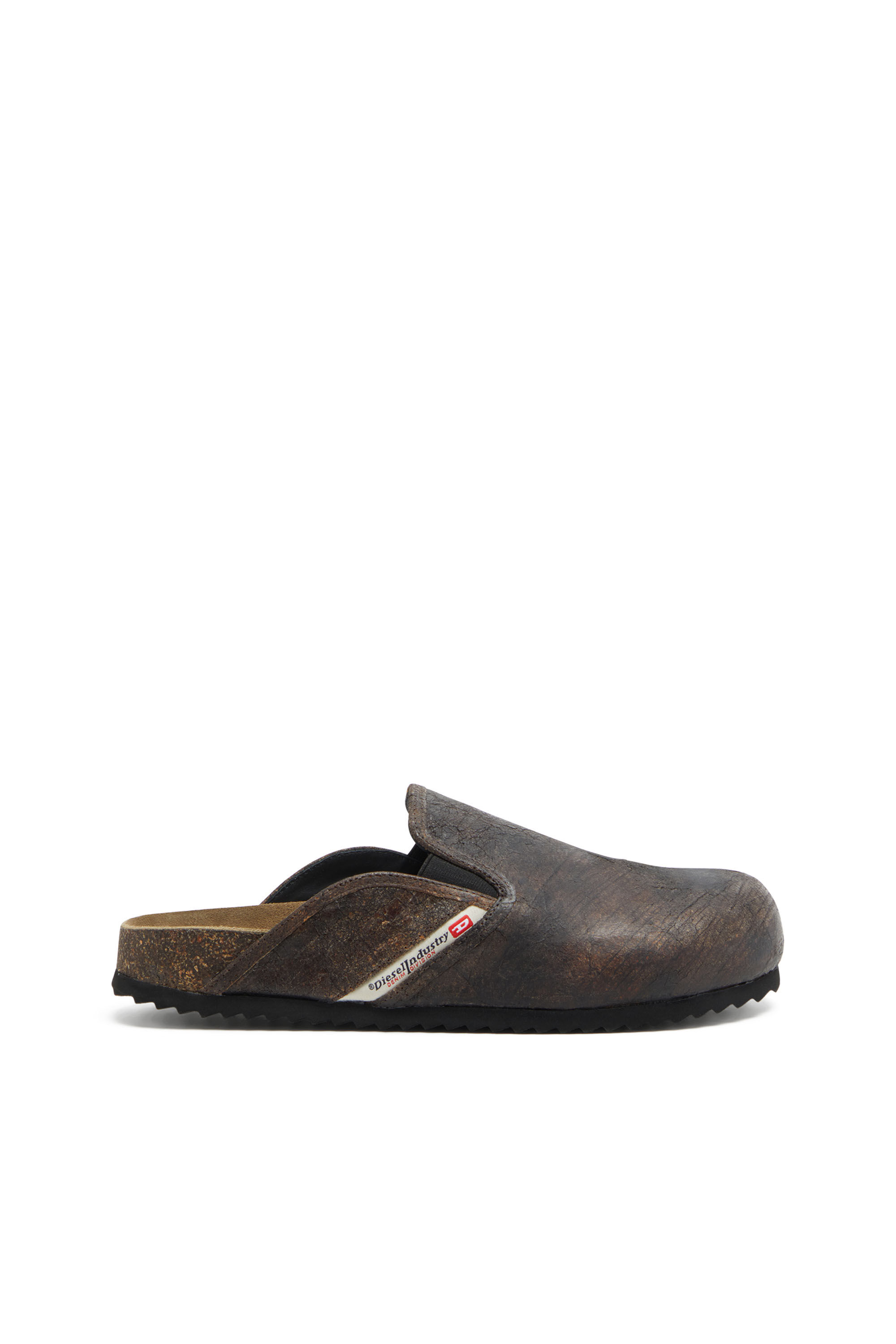 Diesel - D-WOODSTOCK SLIP-ON, Male's D-Woodstock-Clogs in crackle-effect suede in Brown - 1