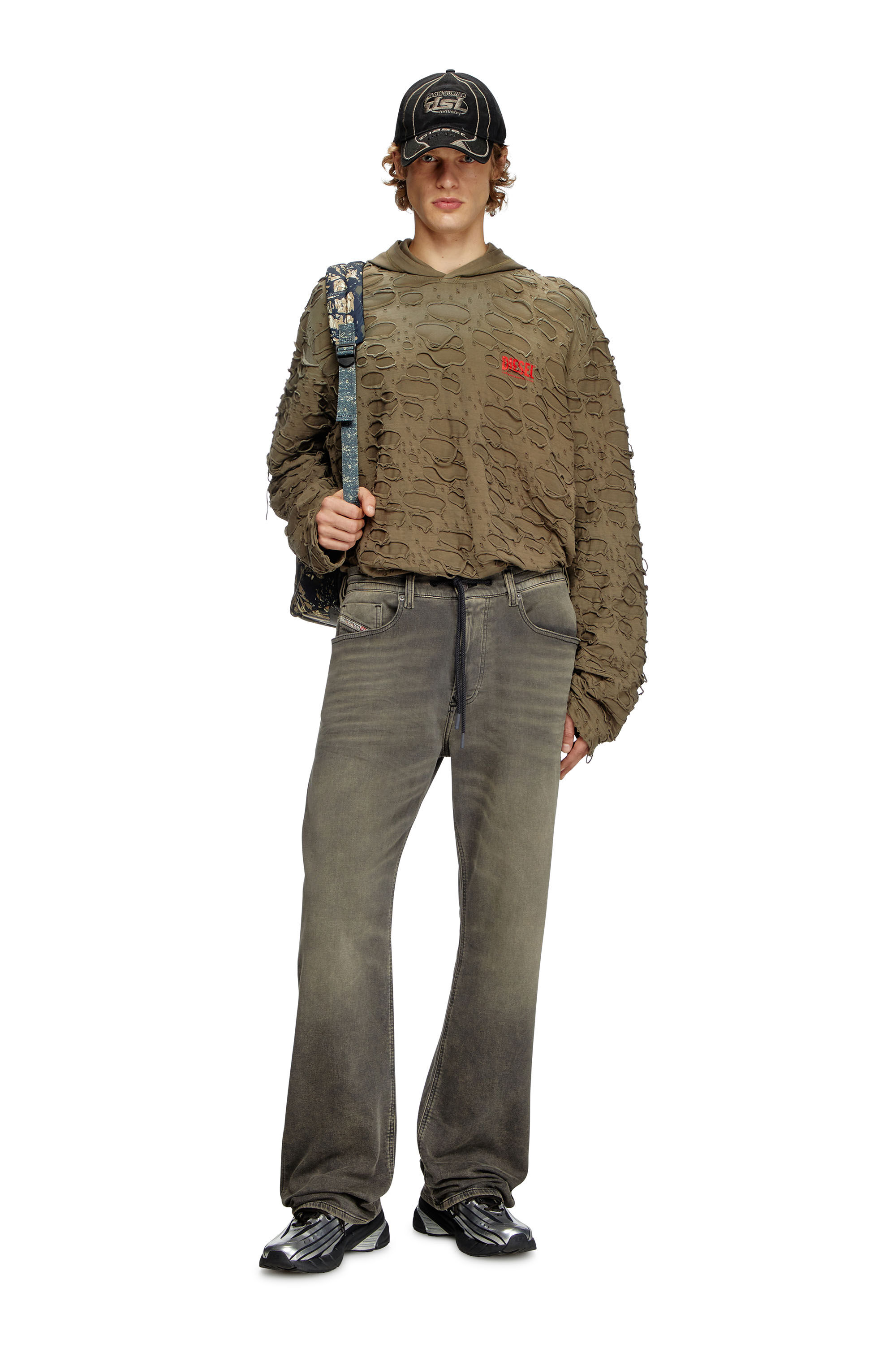 Diesel - Relaxed 2080 D-Reel Joggjeans® 068PD Homme, Gris Clair - Image 1