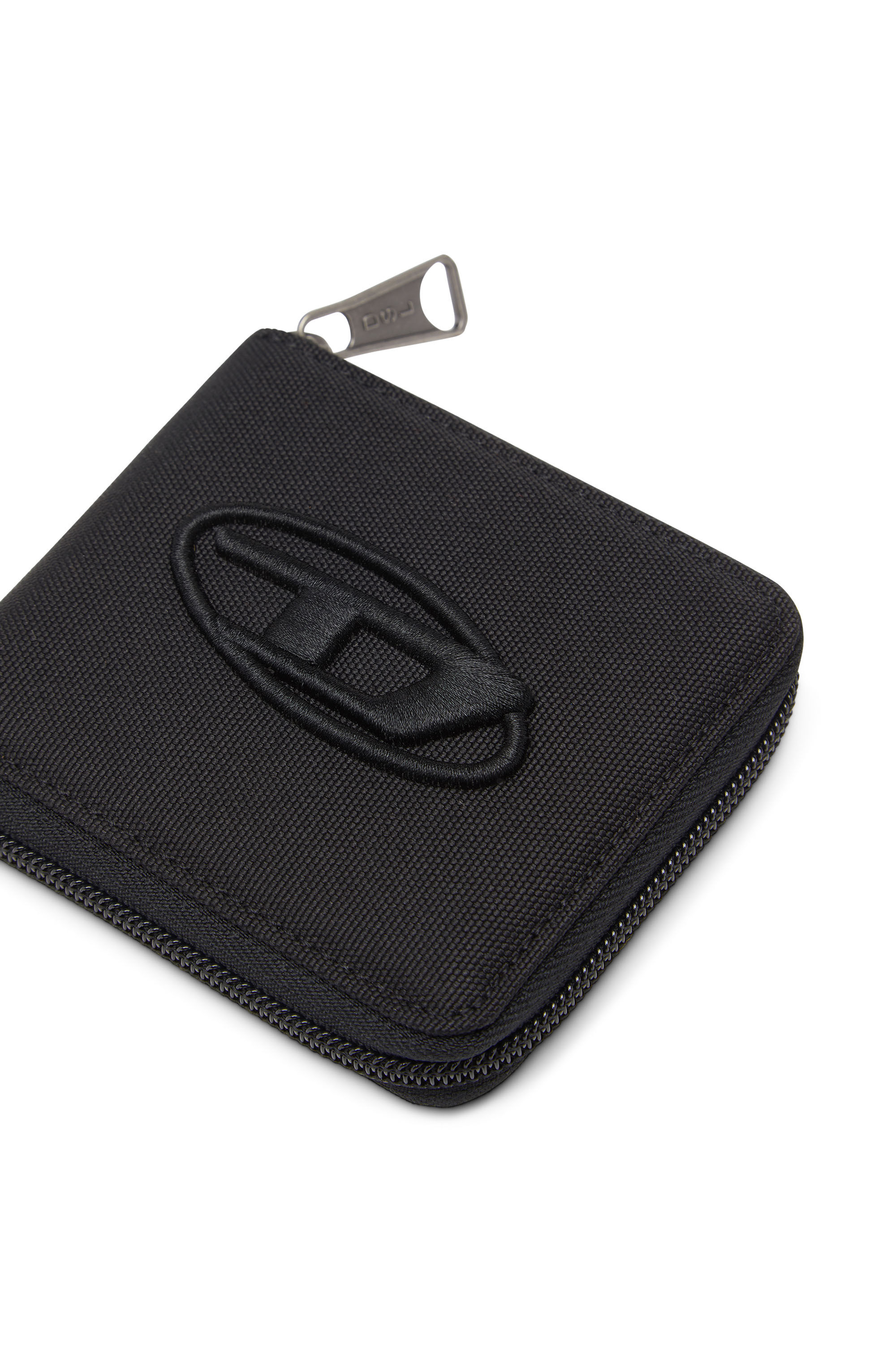 HIRESH XS ZIPPI Man Zip around wallet with logo embroidery Diesel