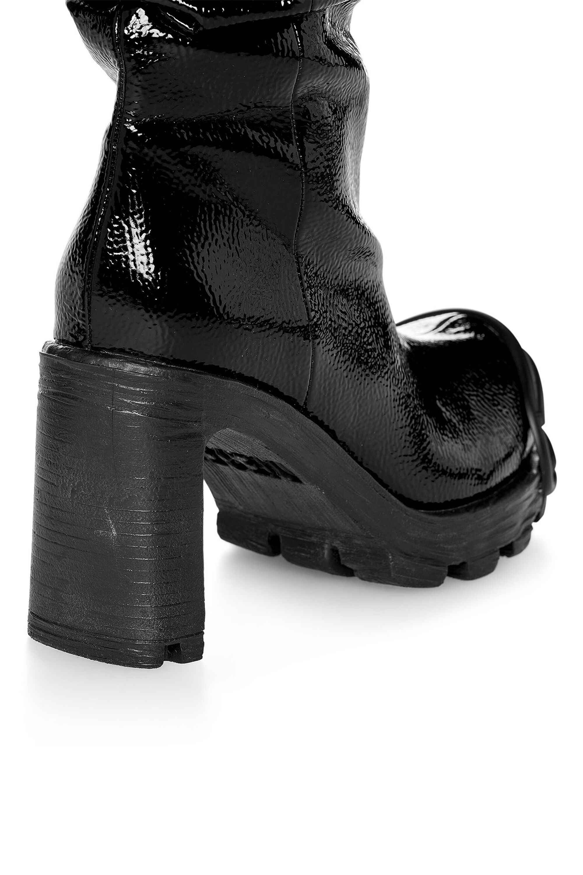 Diesel - D-HAMMER TBT D W, D-Hammer-Bottes glossy hauteur genou Femme in Noir - 4