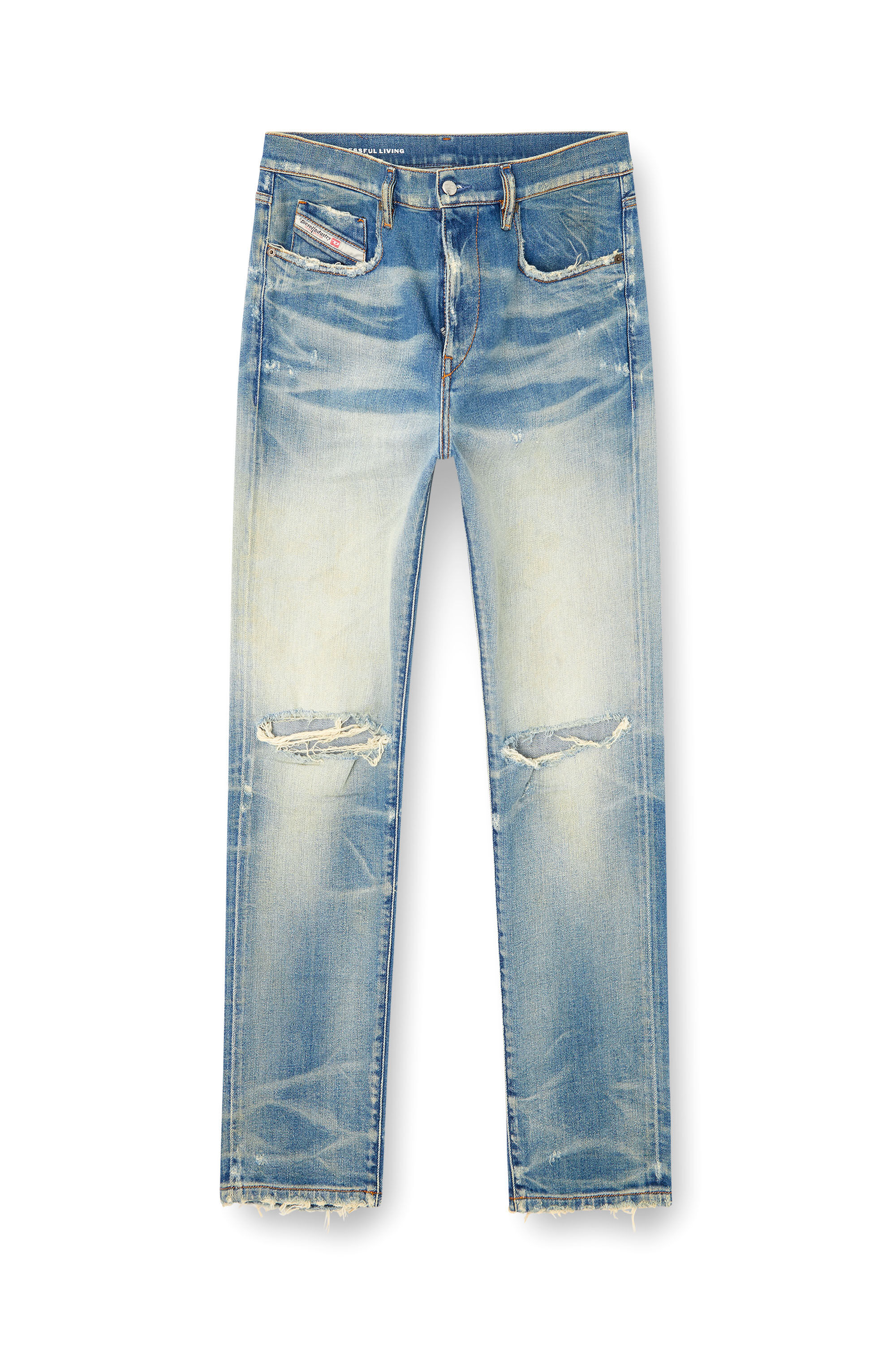 Diesel - Male's Slim Jeans 2019 D-Strukt 09L28, Medium Blue - 2
