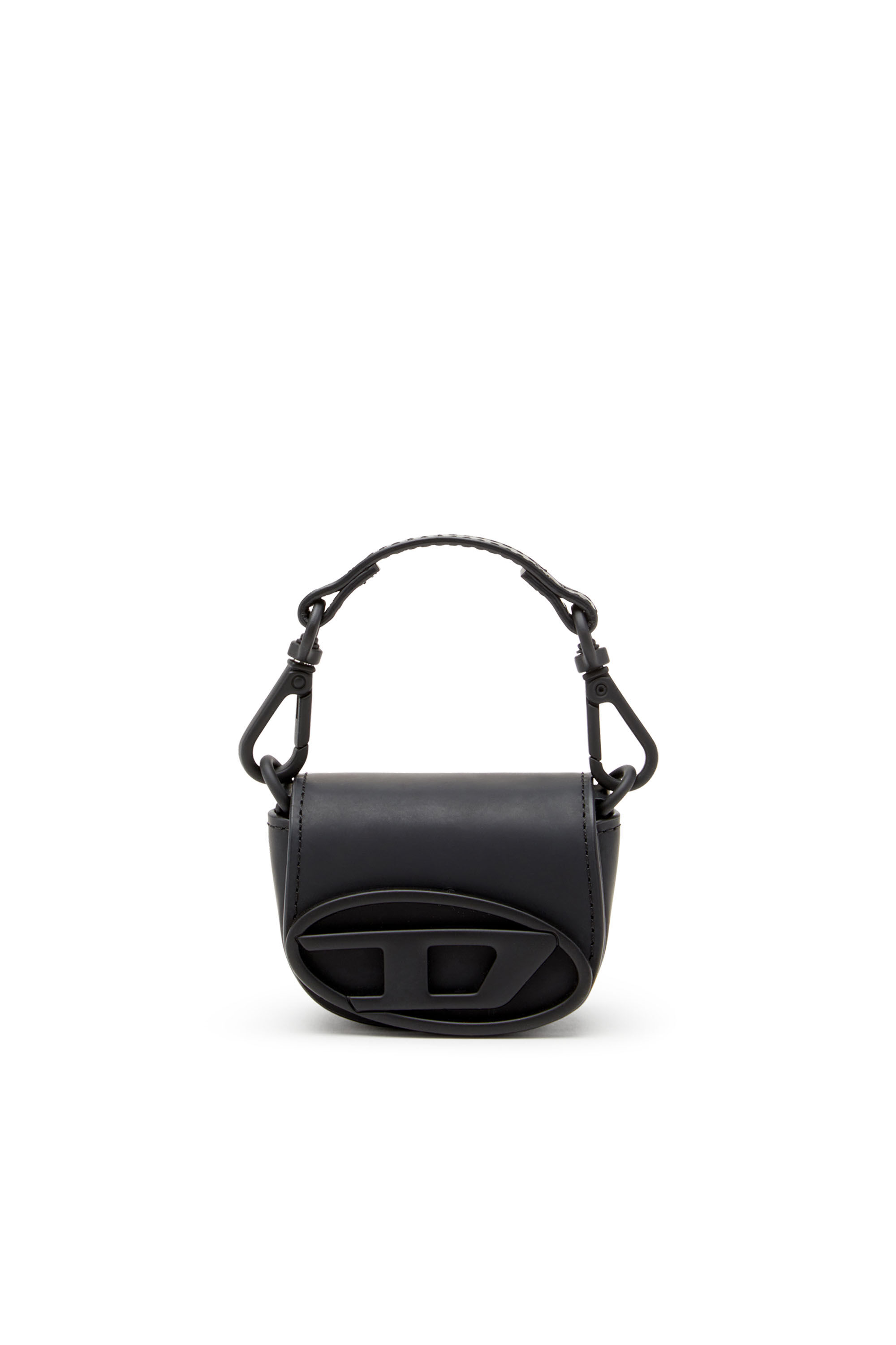 Diesel - 1DR XXS CHAIN, Female Iconic micro bag charm in matte leather in Black - Image 6