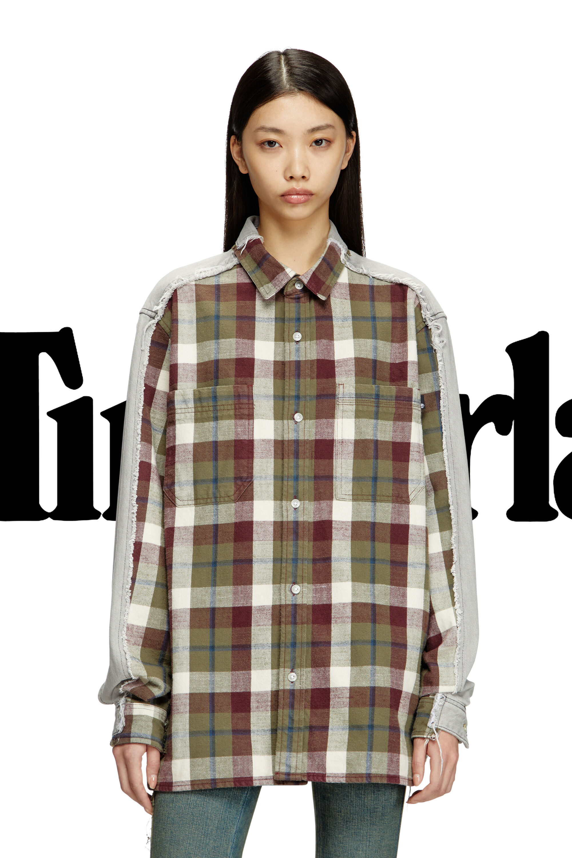 Diesel - Shirt Diseloves 8B, Chemise à carreaux en denim effet blanchi Mixte in Polychrome - 4