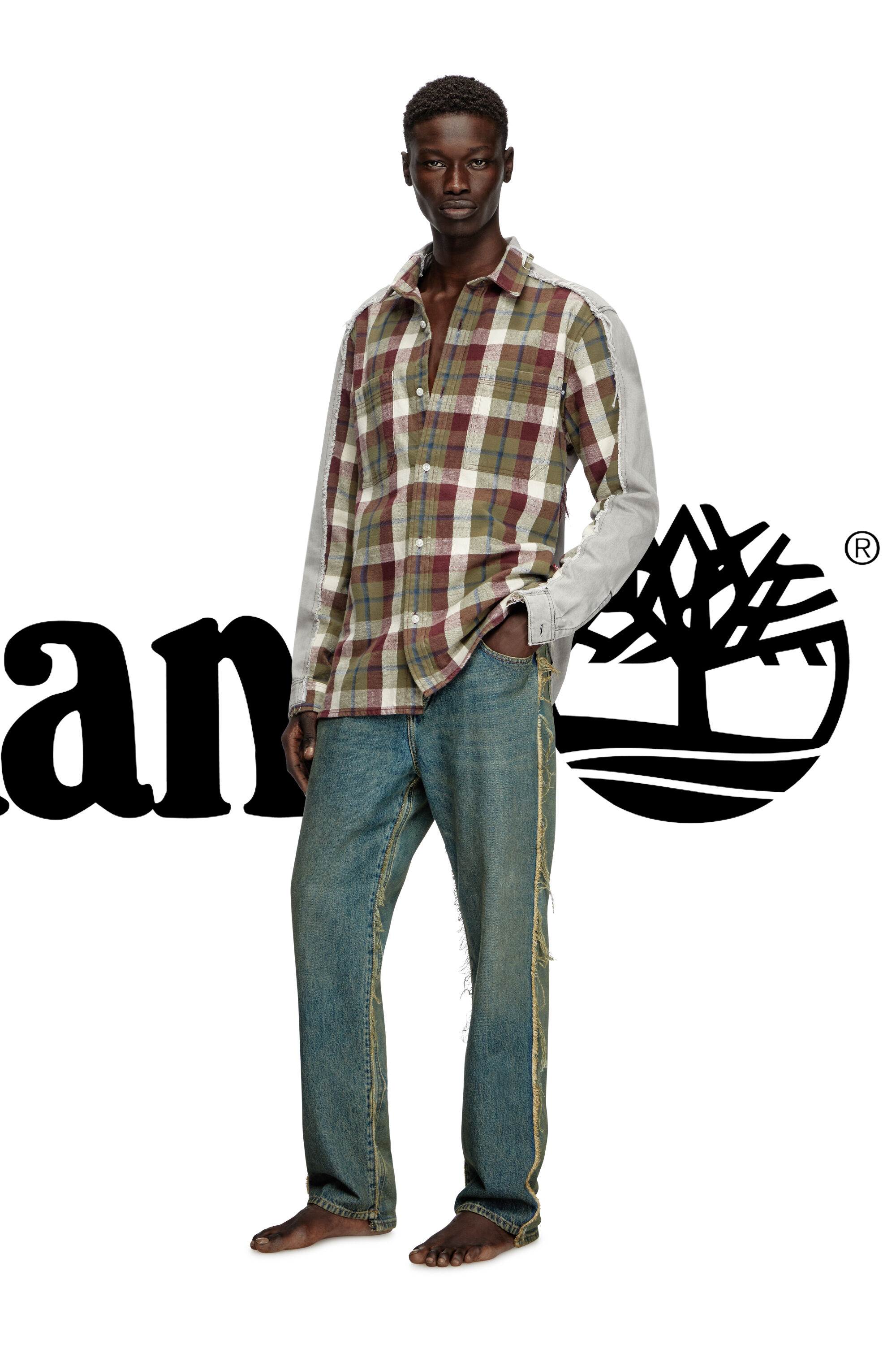 Diesel - Shirt Diseloves 8B, Chemise à carreaux en denim effet blanchi Mixte in Polychrome - 7