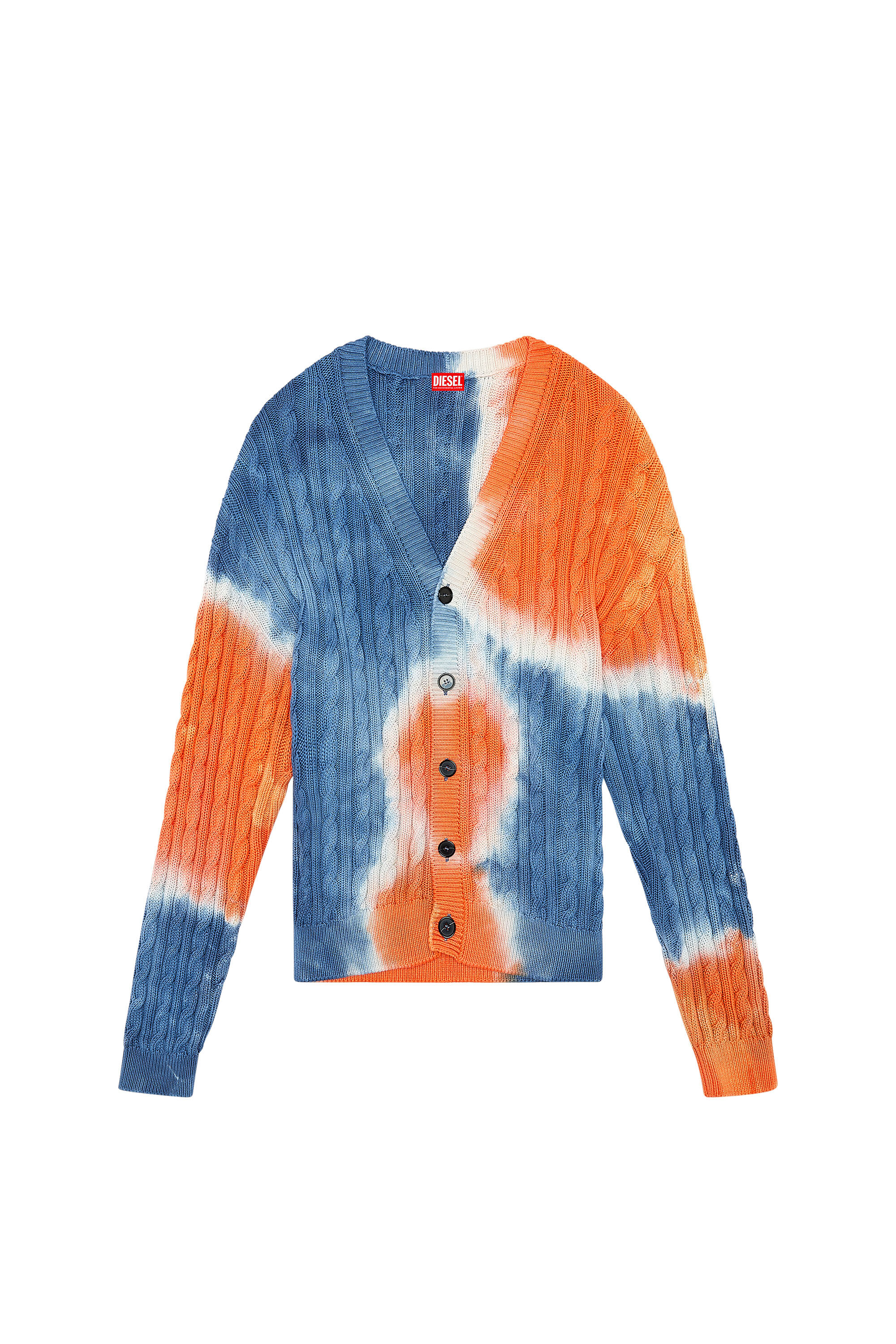 Orange and blue cardigan discount