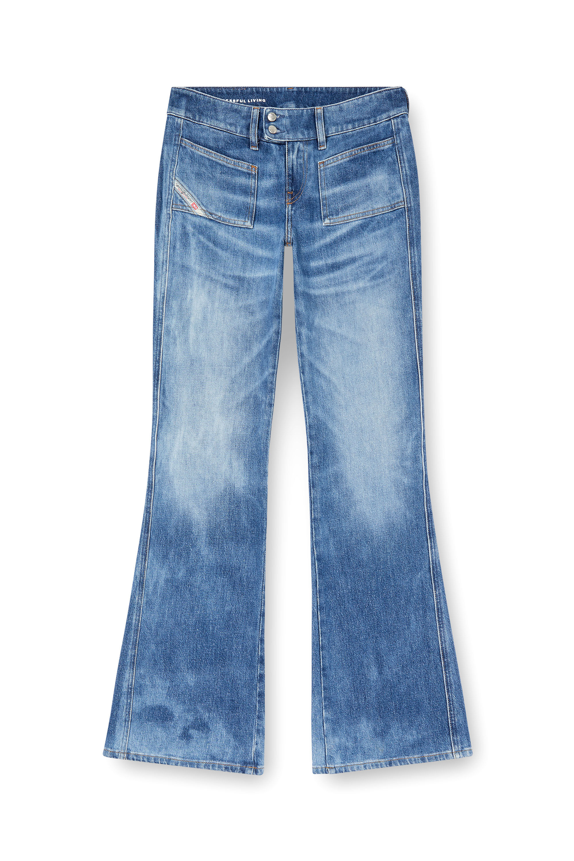 Diesel - Female's Bootcut Jeans D-Hush 09L19, Medium Blue - 2