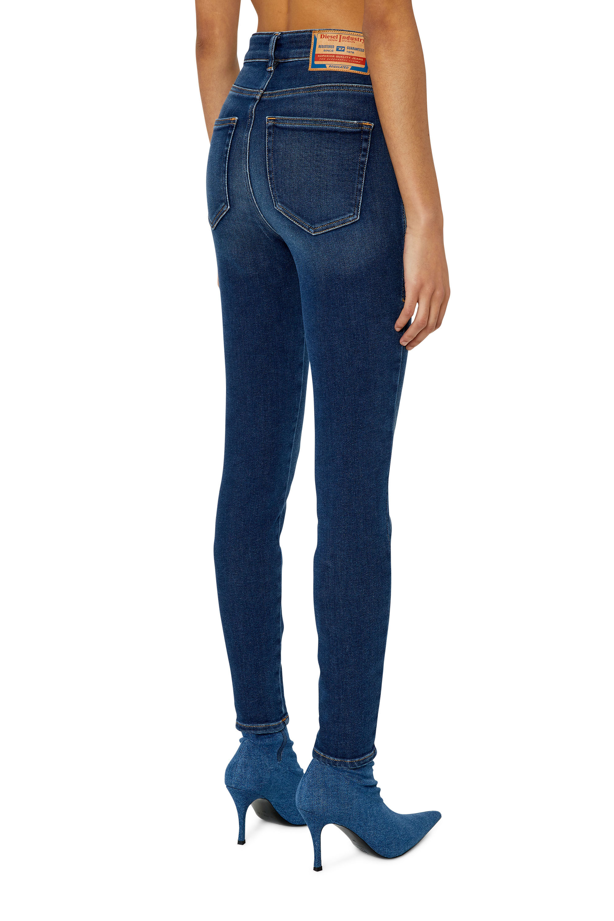 1984 SLANDY HIGH Woman super skinny Dark blue Jeans Diesel