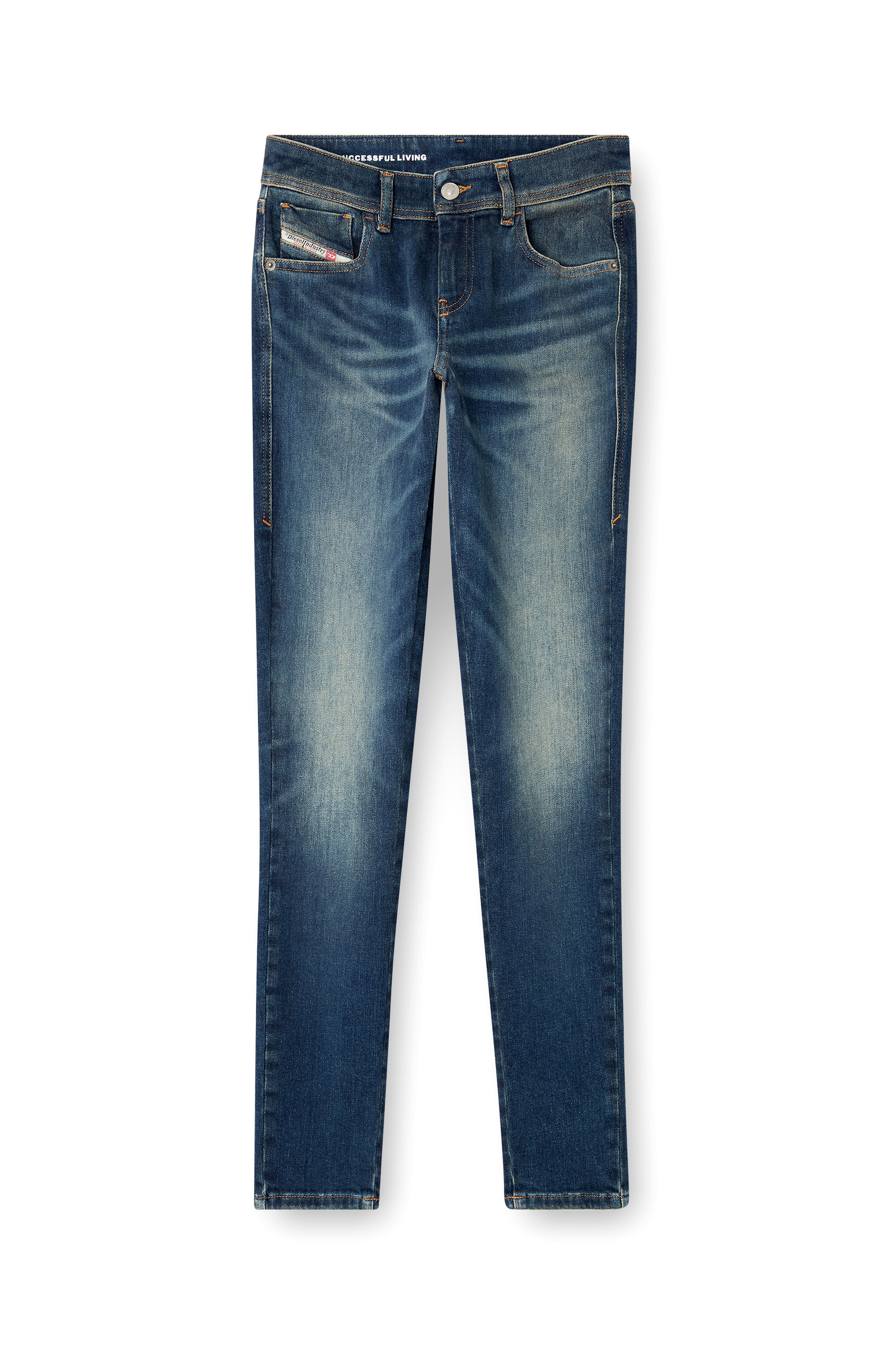 Diesel - Skinny Jeans 2017 Slandy 09L95 Femme, Bleu moyen - Image 2