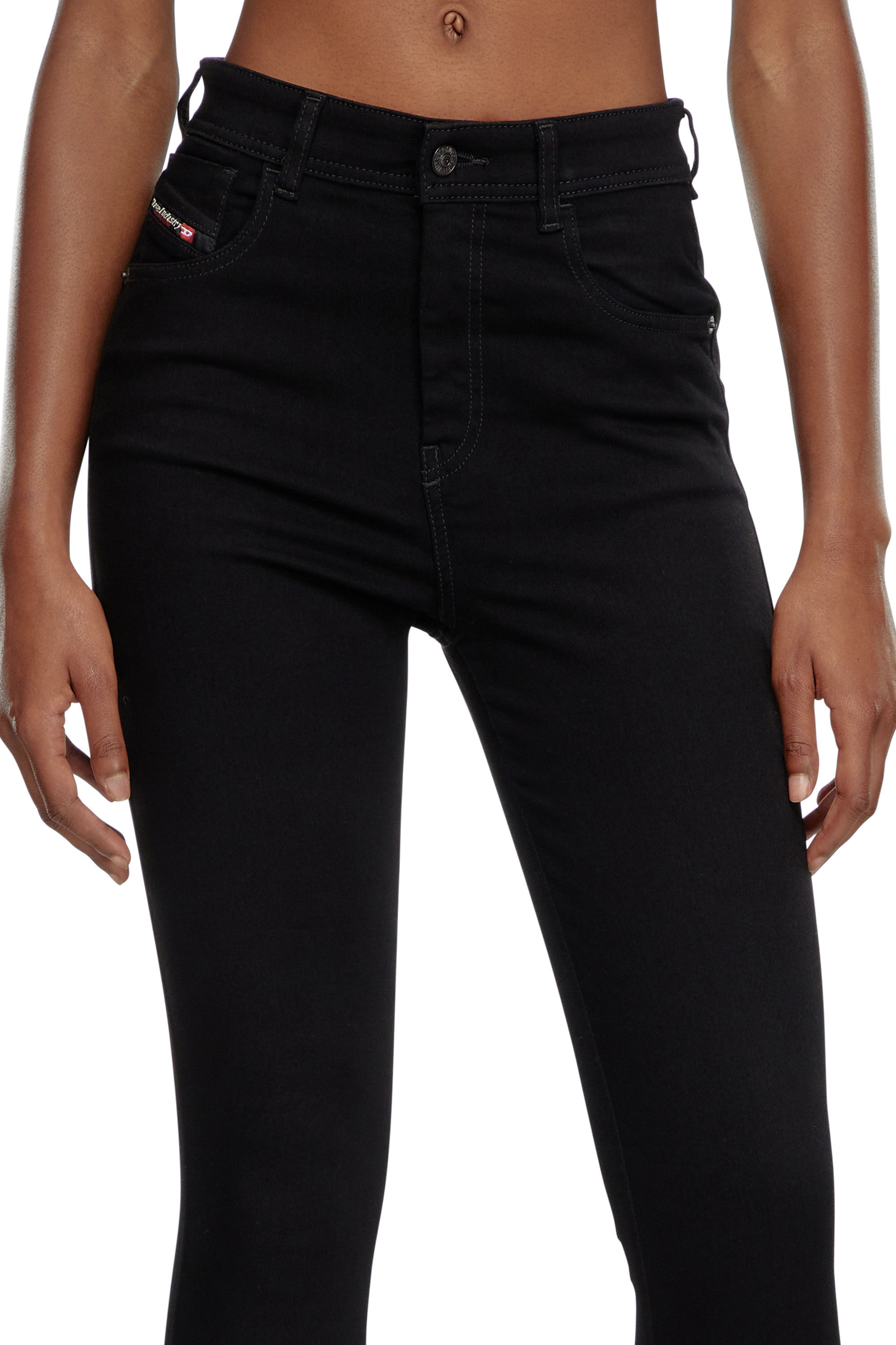 1984 SLANDY HIGH Woman Super Skinny Black stretch Jeans Diesel