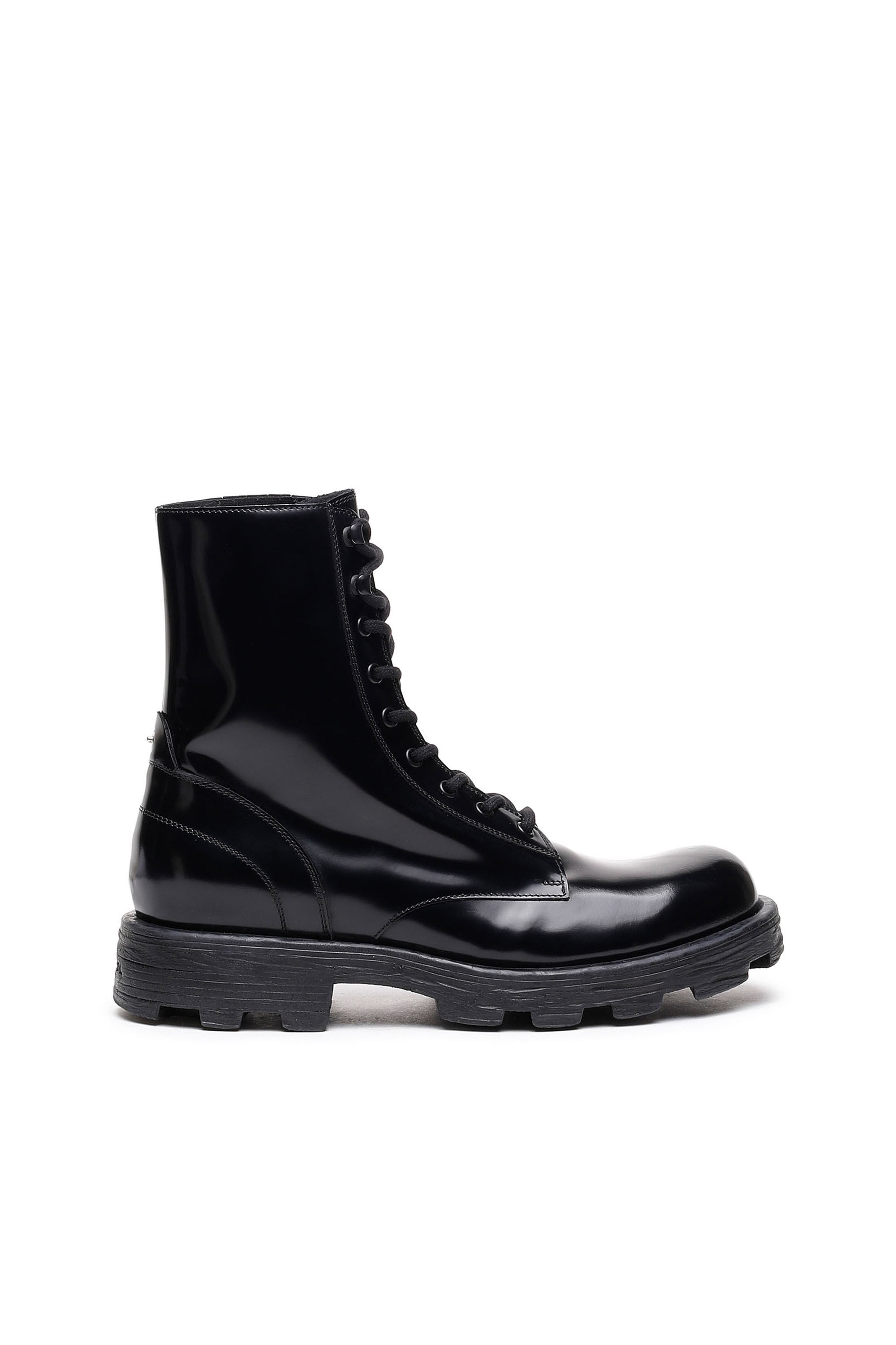 D HAMMER BT Man Combat boots in glossed leather Diesel