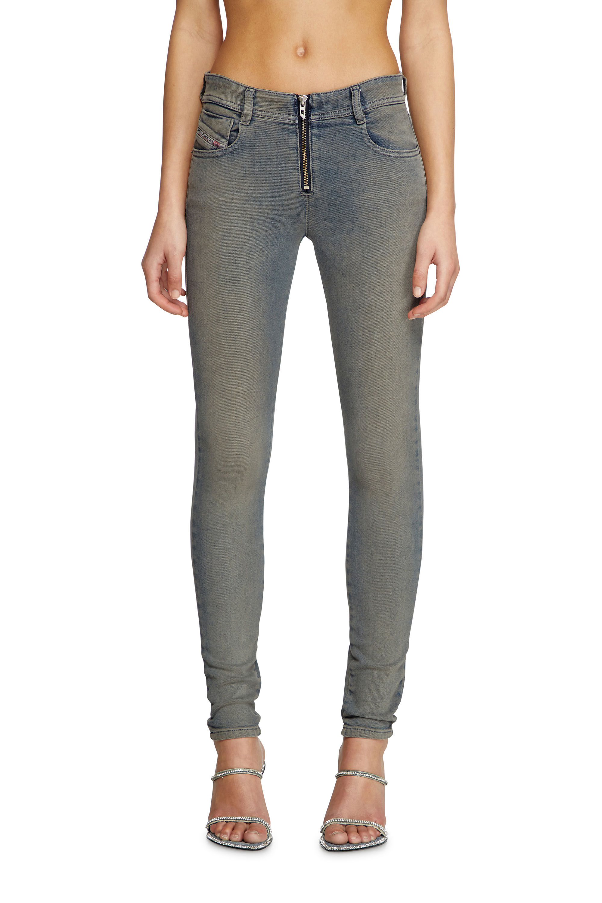 Diesel - Female's Skinny Jeans 2017 Slandy 09K63, Medium Blue - 3