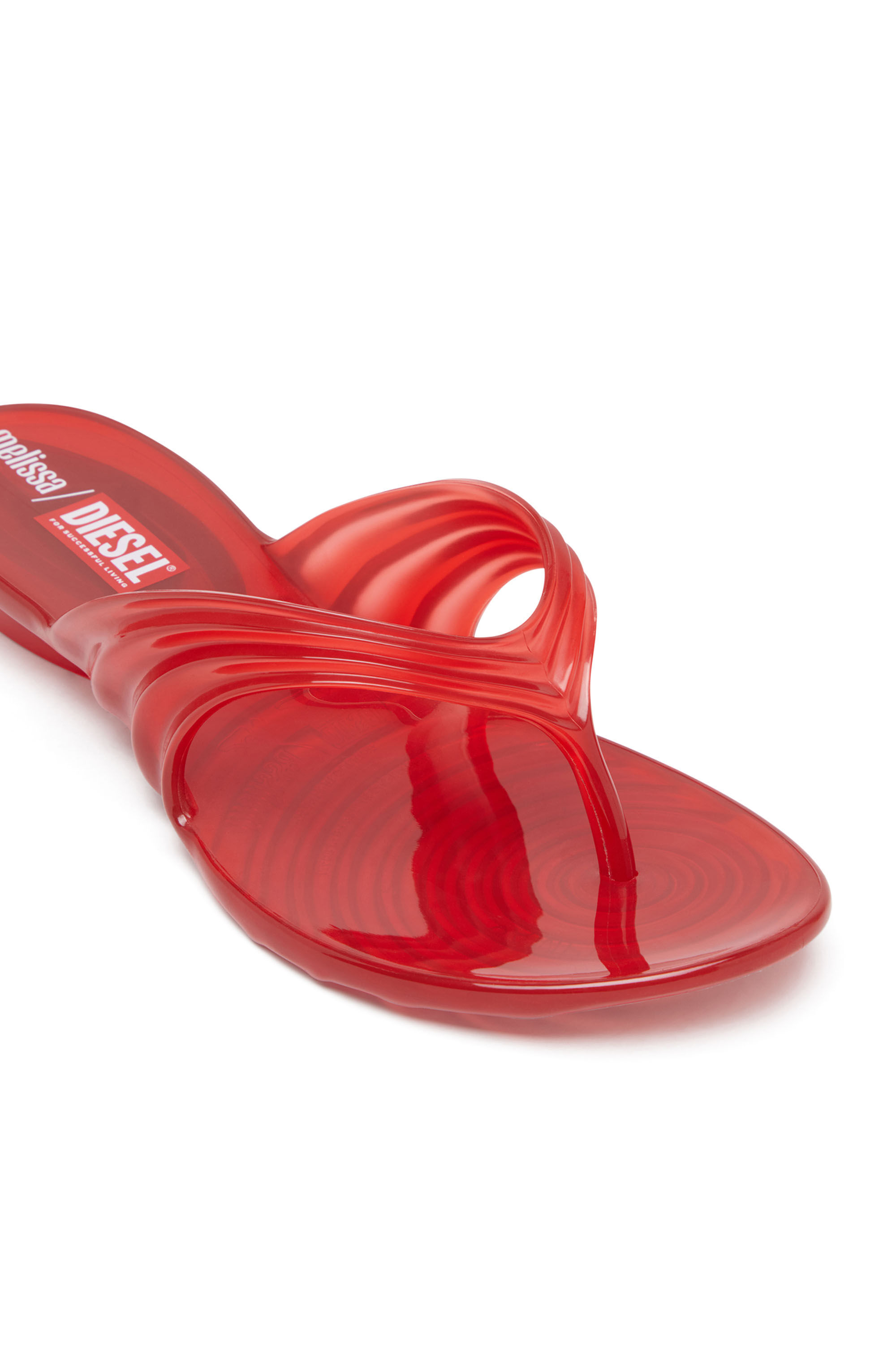 Diesel - MELISSA QUANTUM THONG, Female's Sculptural flip-flops in Melflex® in Red - 6