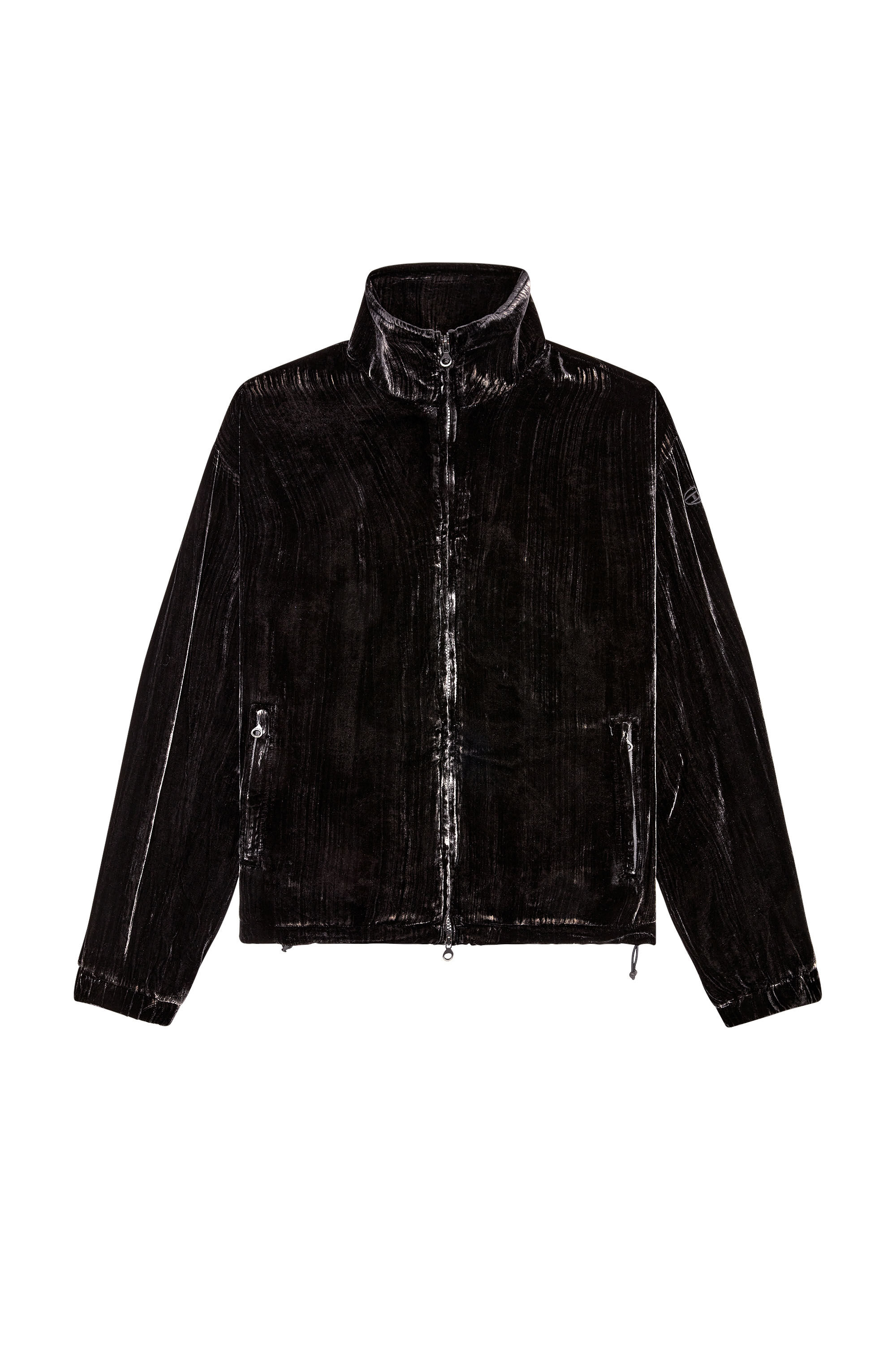 Veste en velours de soie traitee Homme Noir Diesel