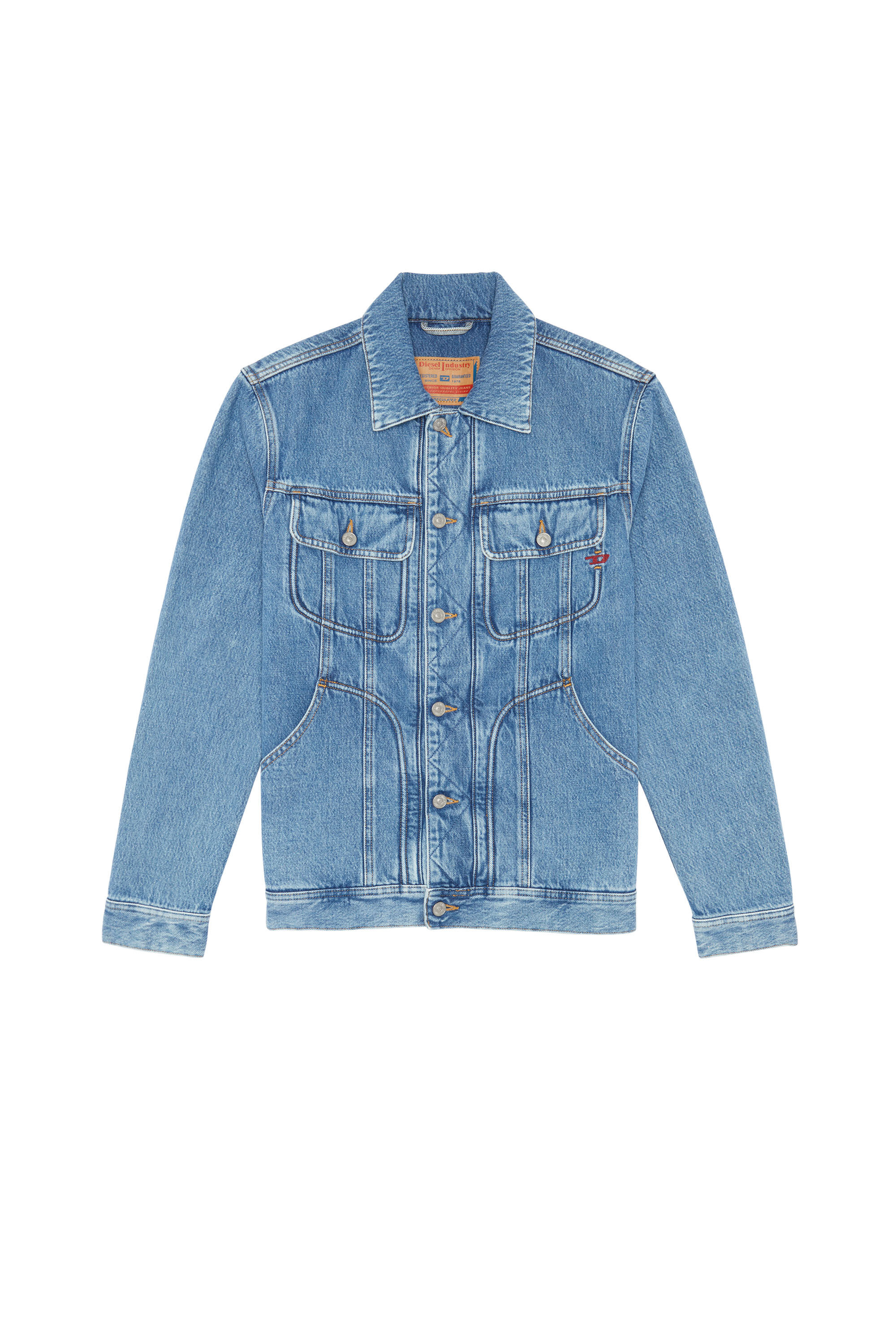 Diesel - D-RILEY TRUCKER JACKET, Medium Blue - Image 2