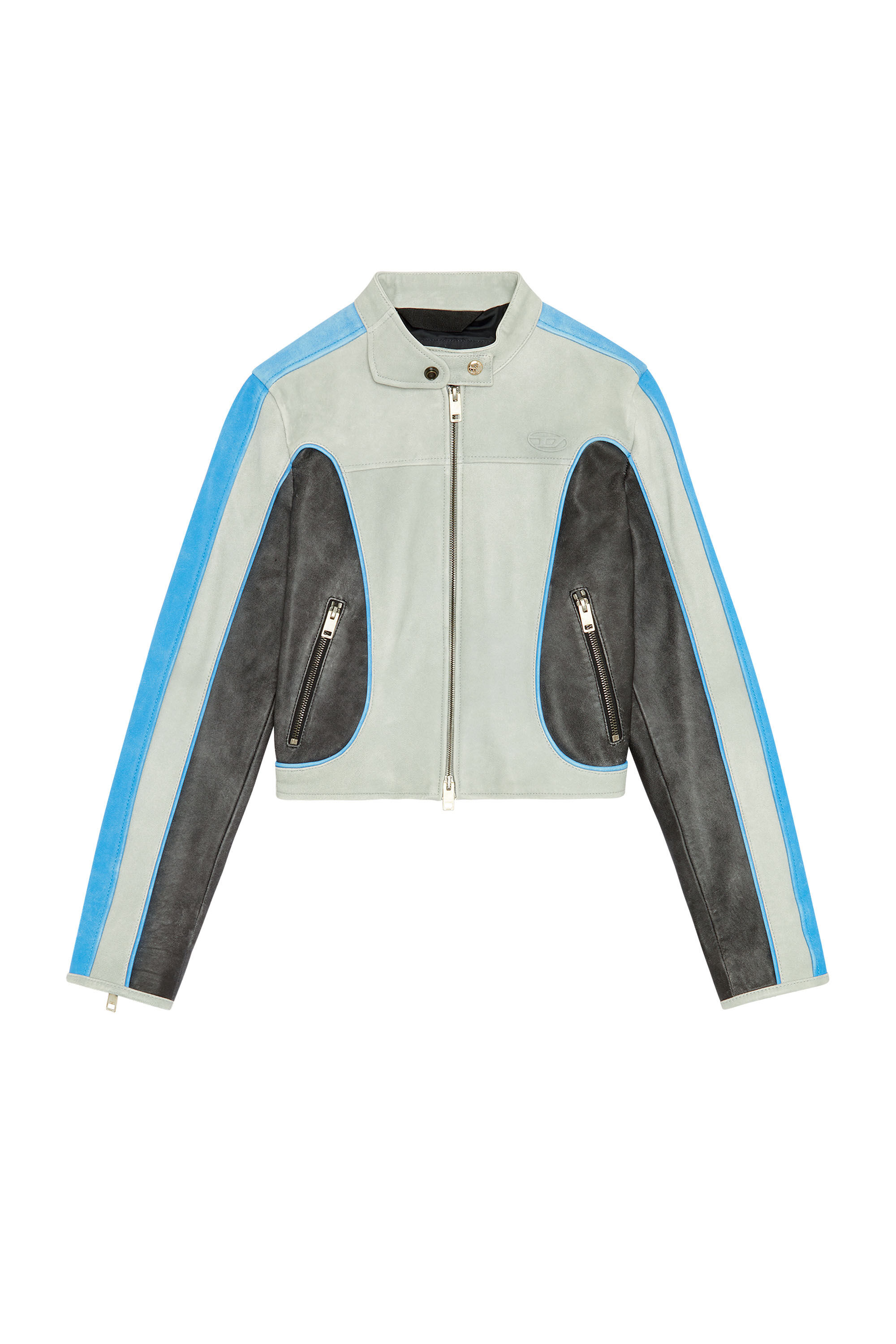Diesel blue clearance leather jacket