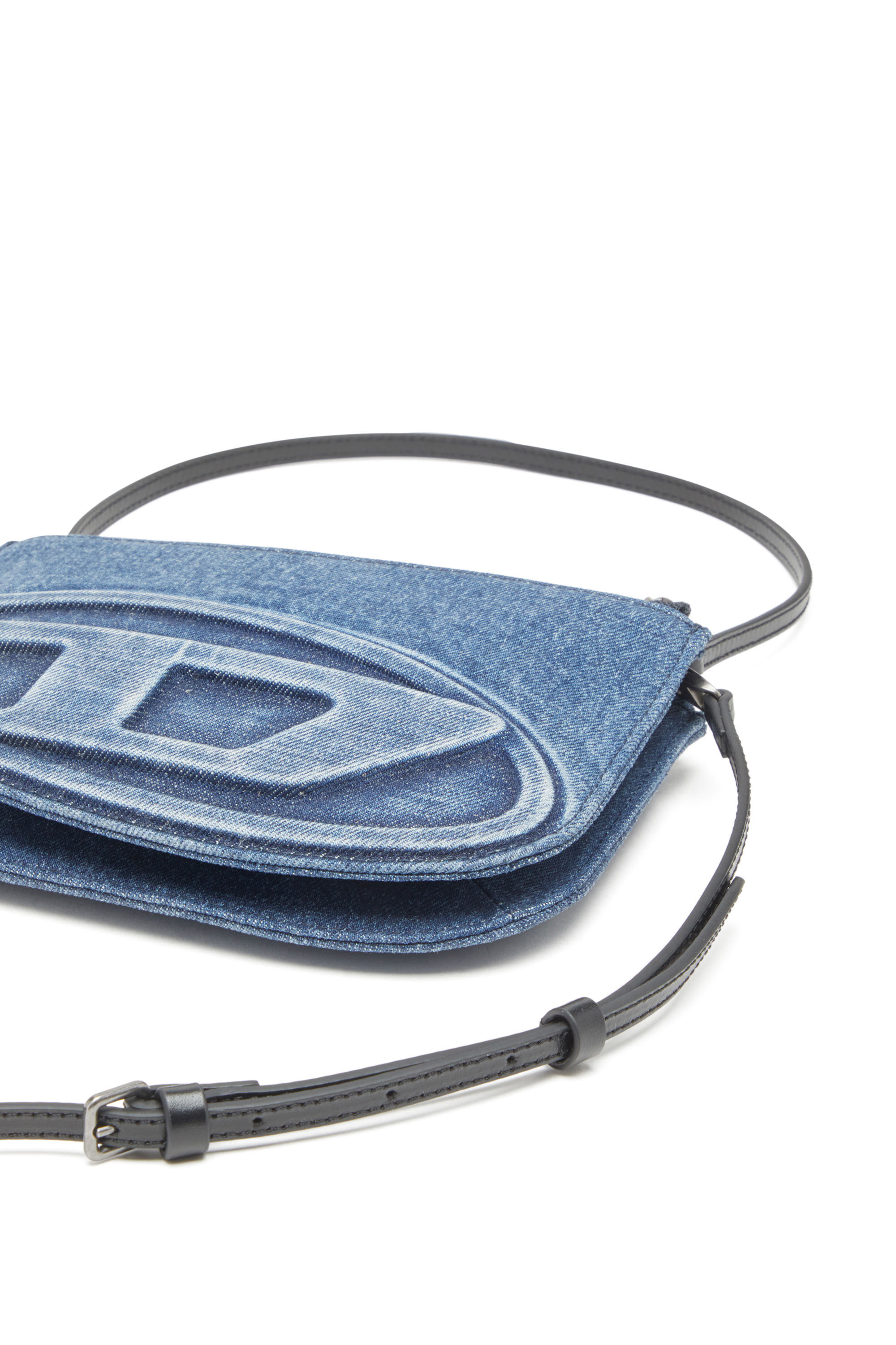 Diesel - 1DR TWIN, Female's 1DR Twin-Double-pouch shoulder bag in solarised denim in Blue - 5