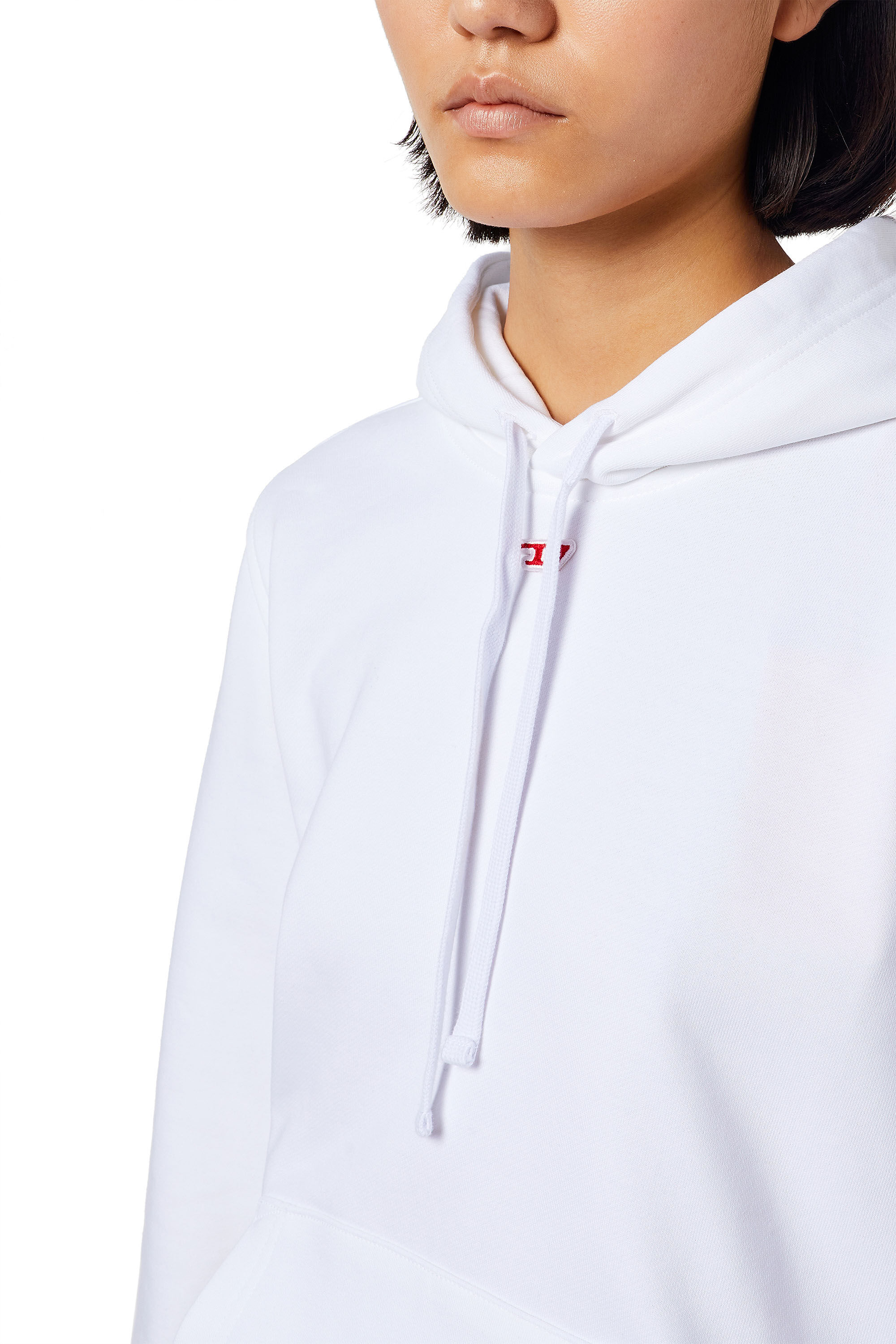 Diesel - S-GINN-HOOD-D, Female's Hoodie with D logo in White - 5