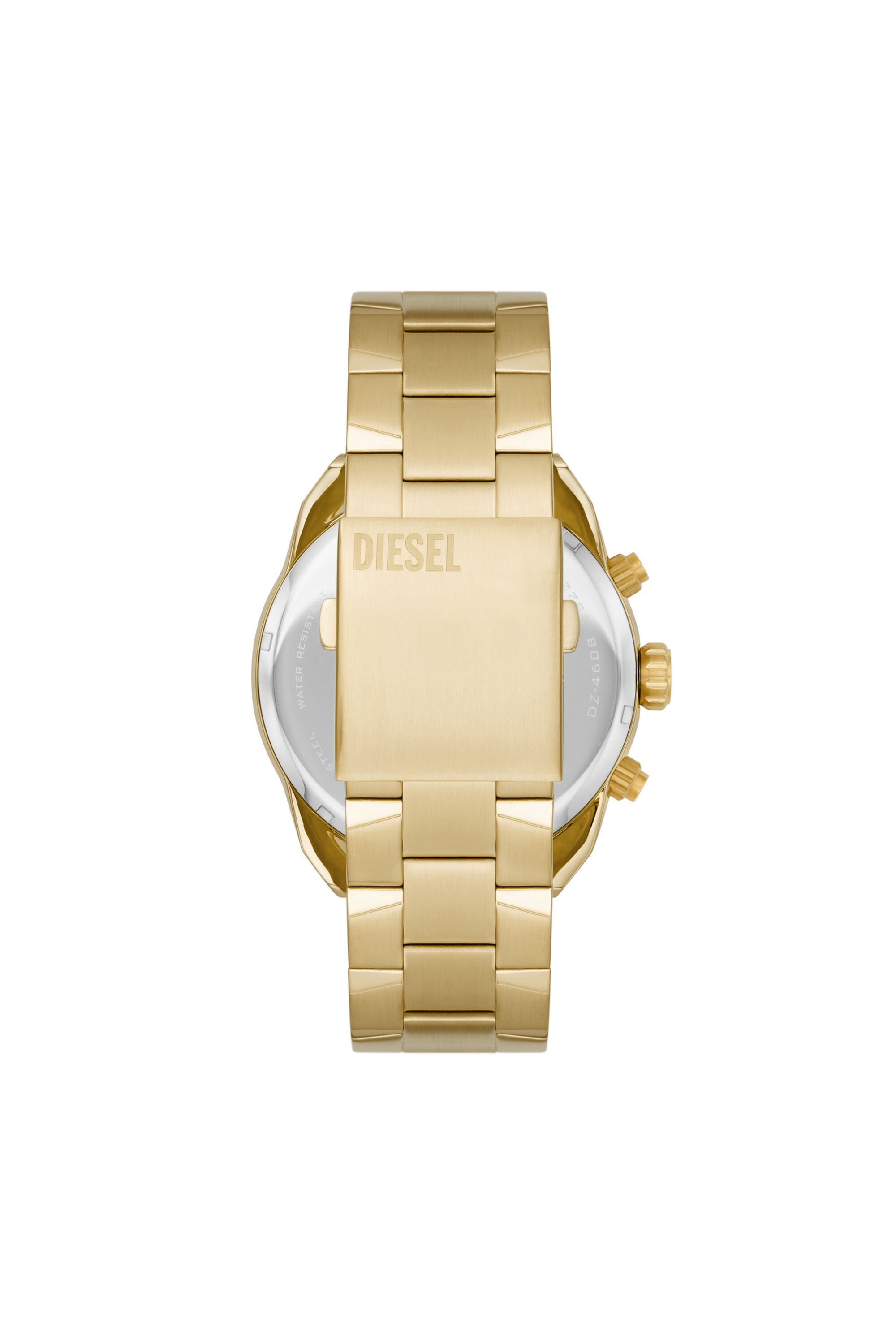 Diesel - DZ4608, Male's Spiked Chronograph Gold-Tone Stainless Steel Watch in Gold - 2