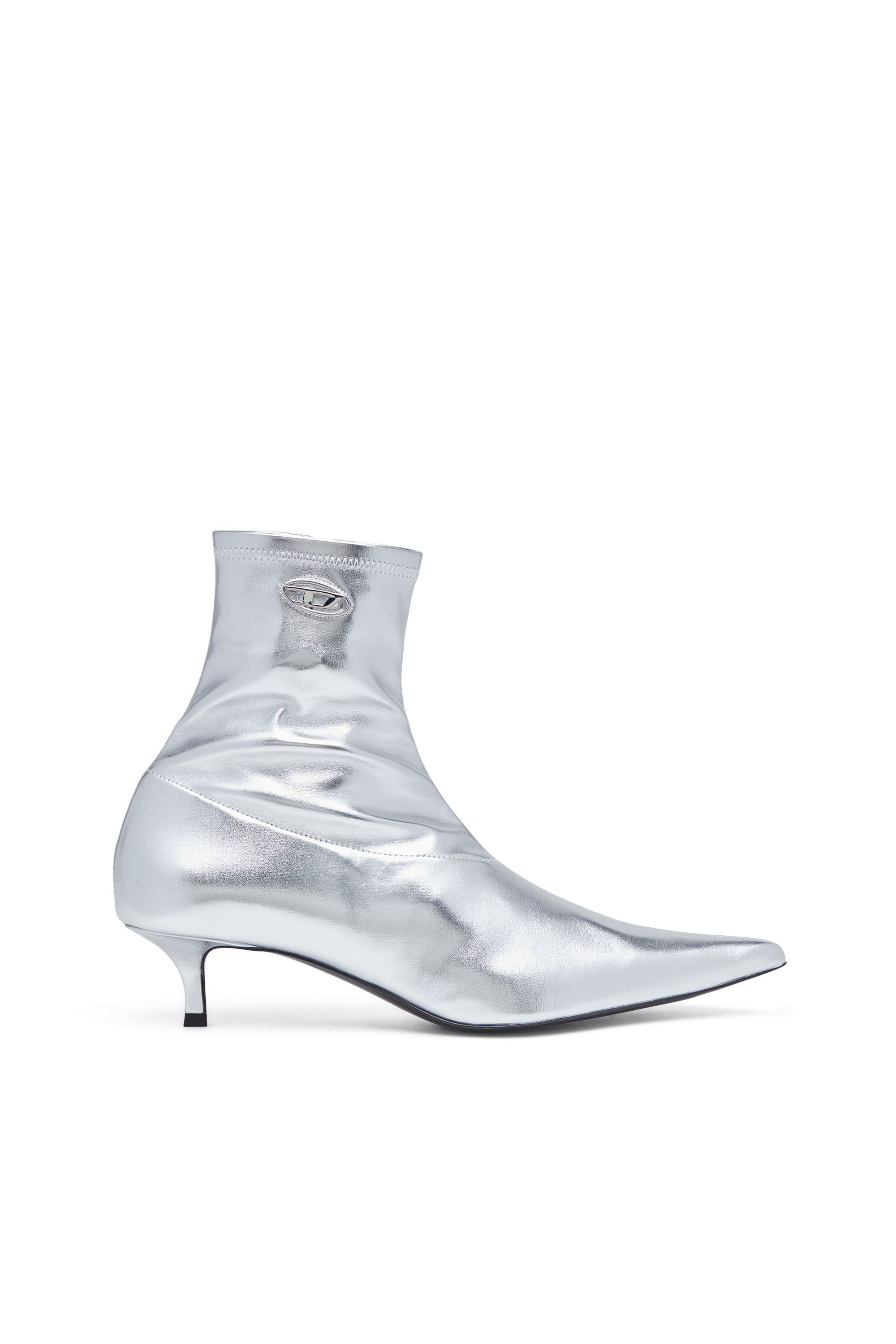 D KITTIE AB Woman Kitten heel metallic ankle boots Diesel
