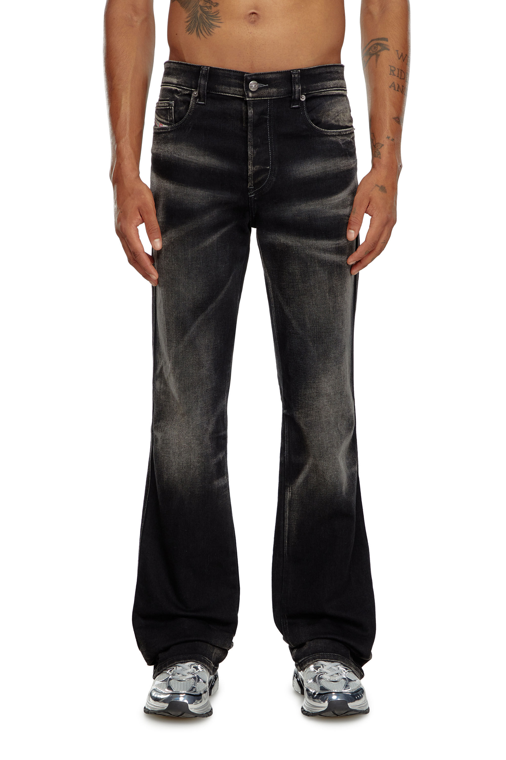 Men s Bootcut Jeans Black Dark Grey Diesel 1998 D Buck