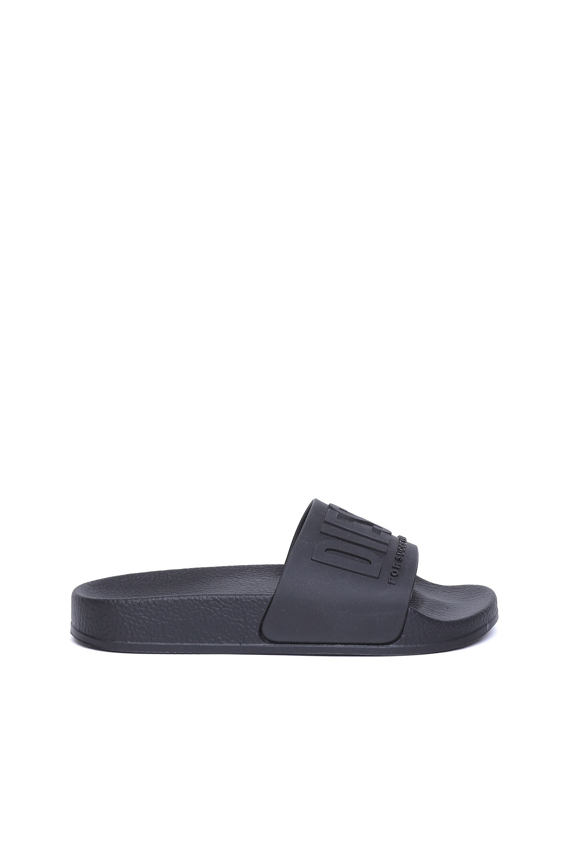 Diesel - SA-MAYEMI CC, Unisex's Pool slides with embossed logo in Black - 1