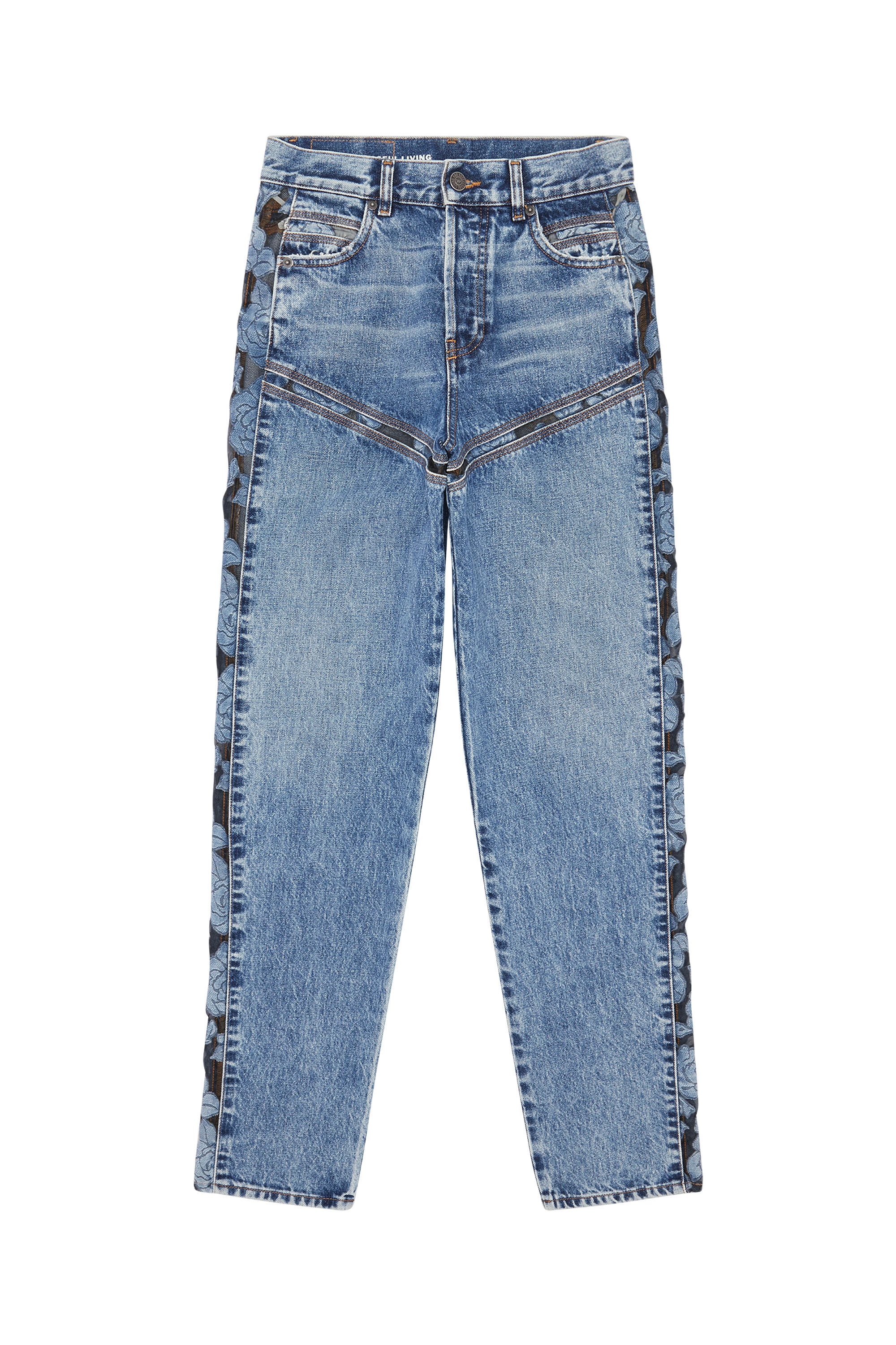 Diesel - D-Pilut 007J3 Straight Jeans, Bleu moyen - Image 2