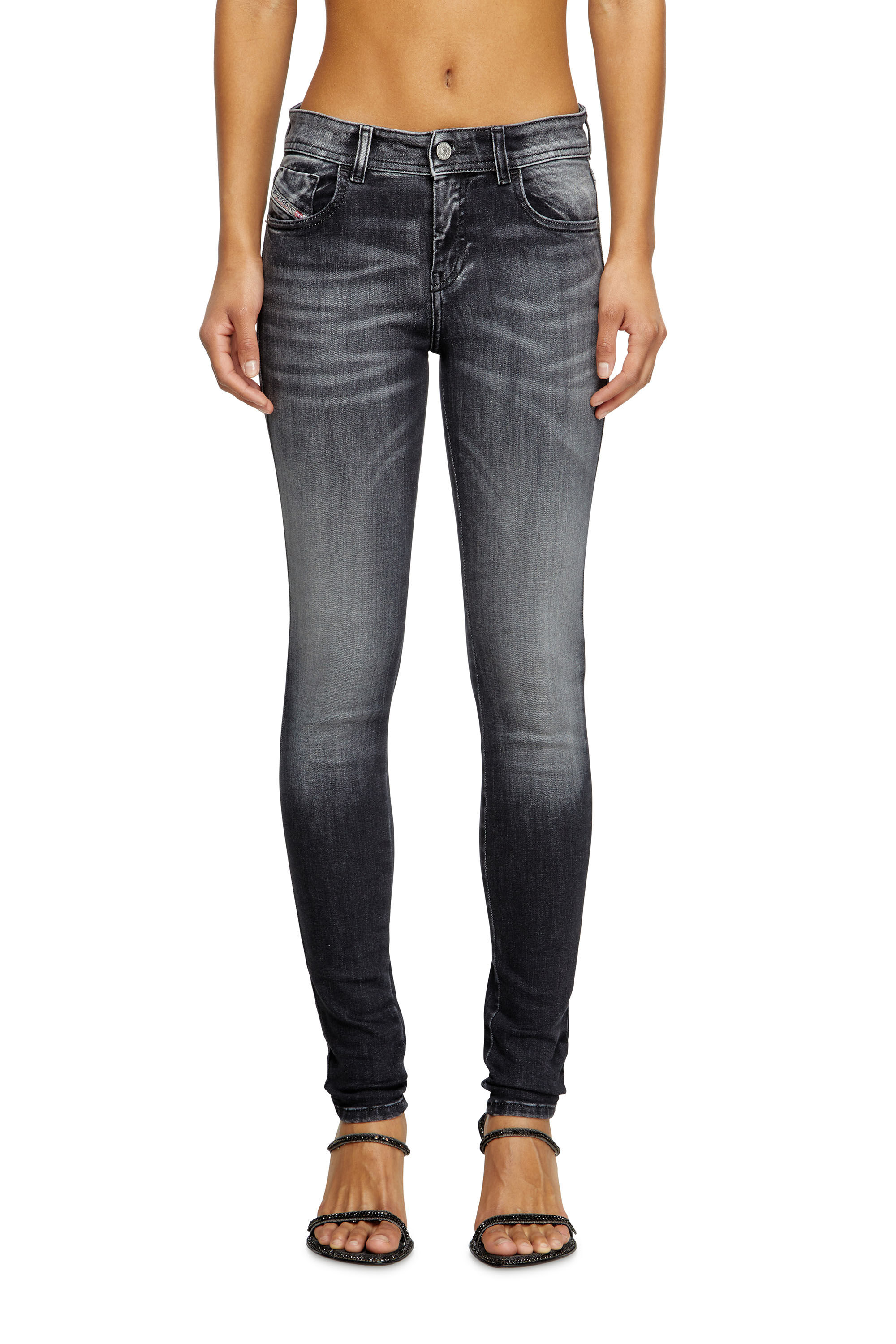 Diesel - Female's Skinny Jeans 2017 Slandy 09K97, Black/Dark Grey - 3