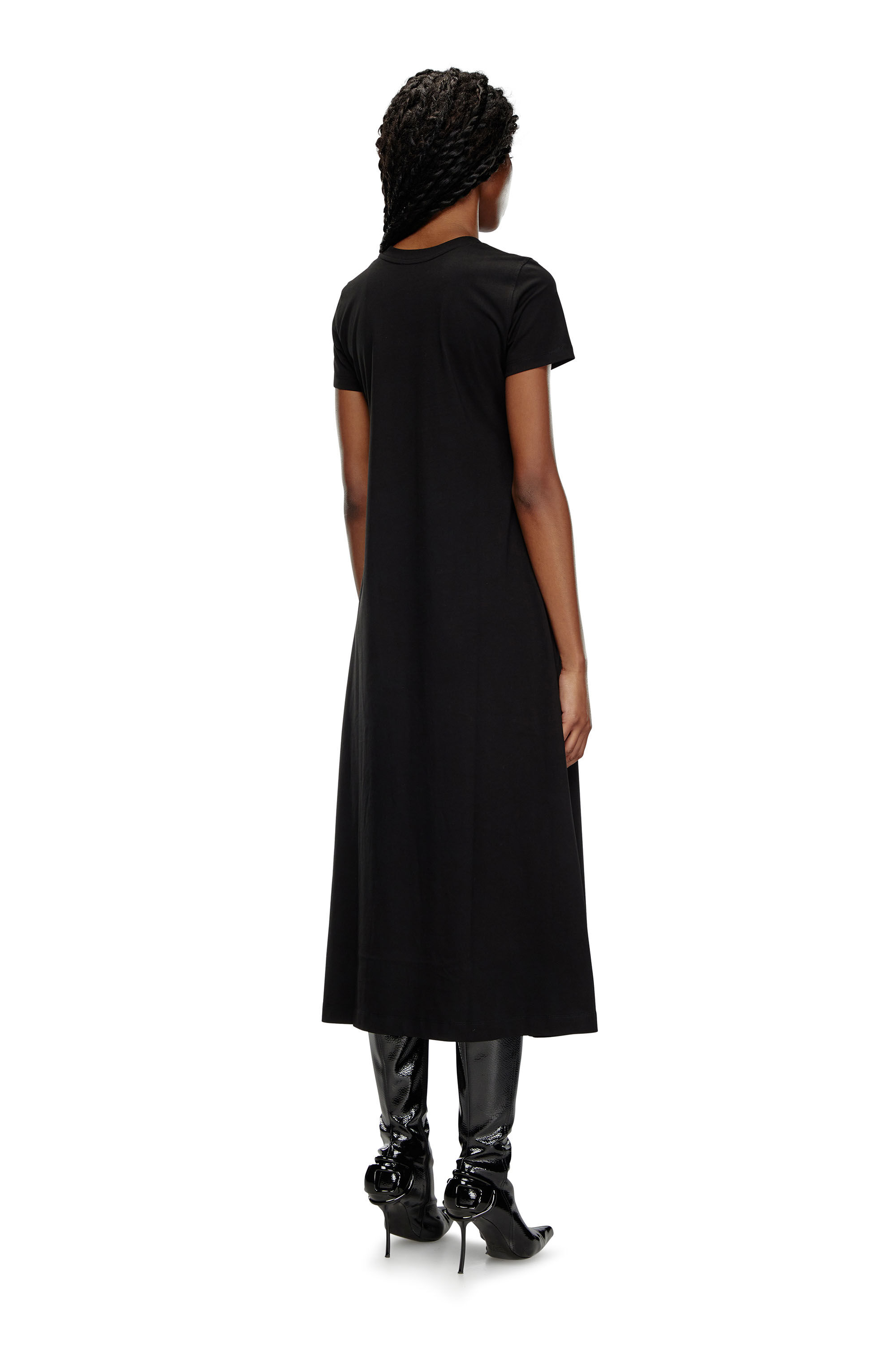 Diesel - D-ALIN-OD, Robe T-shirt avec D brodé Femme in Noir - 3
