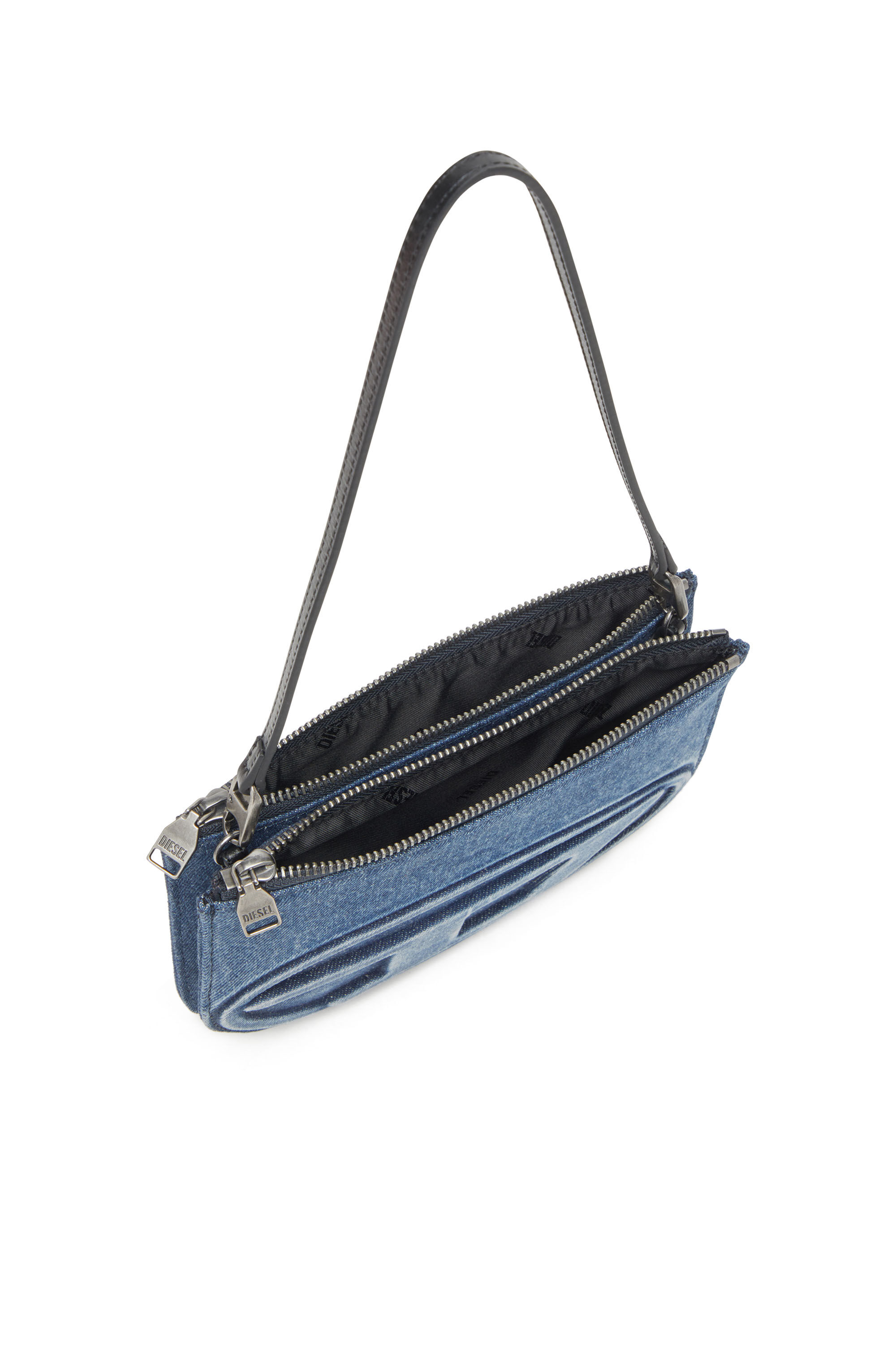 Diesel - 1DR TWIN, Female's 1DR Twin-Double-pouch shoulder bag in solarised denim in Blue - 4