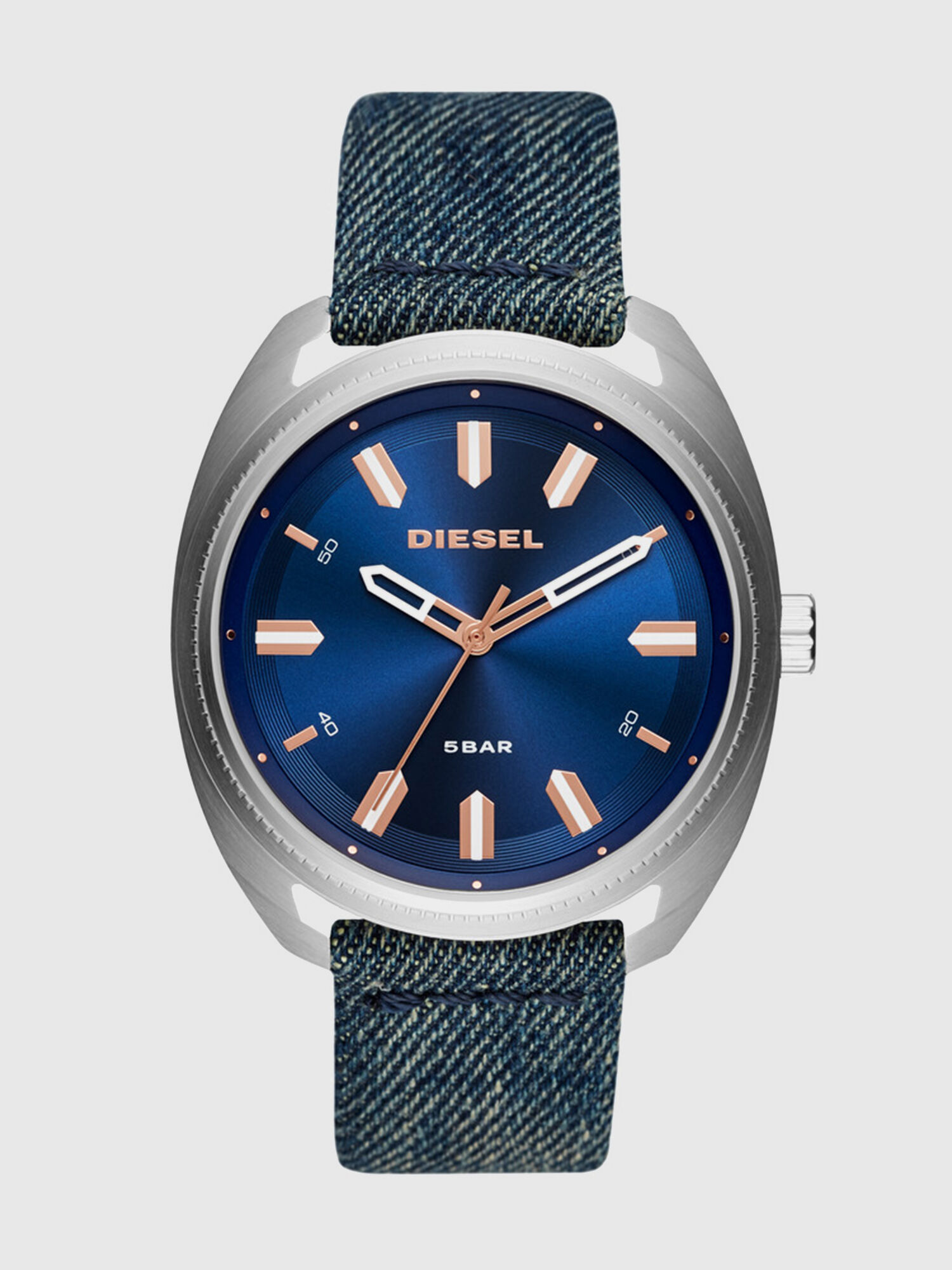 Diesel - DZ1854, Male's Fastback blue watch with denim strap, 46 mm in Blue - 1
