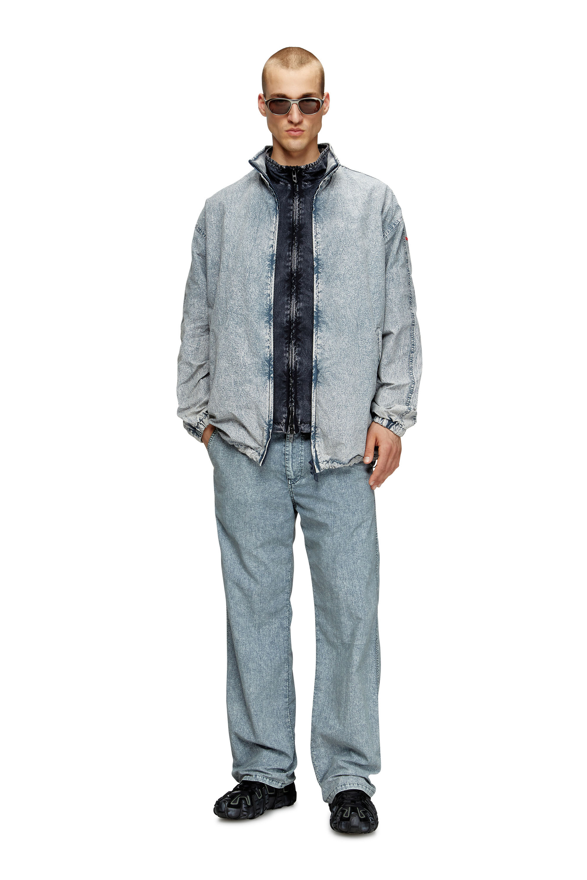 Diesel - J-WILSON, Male's Jacket in recycled nylon taslan in Light Blue - 1