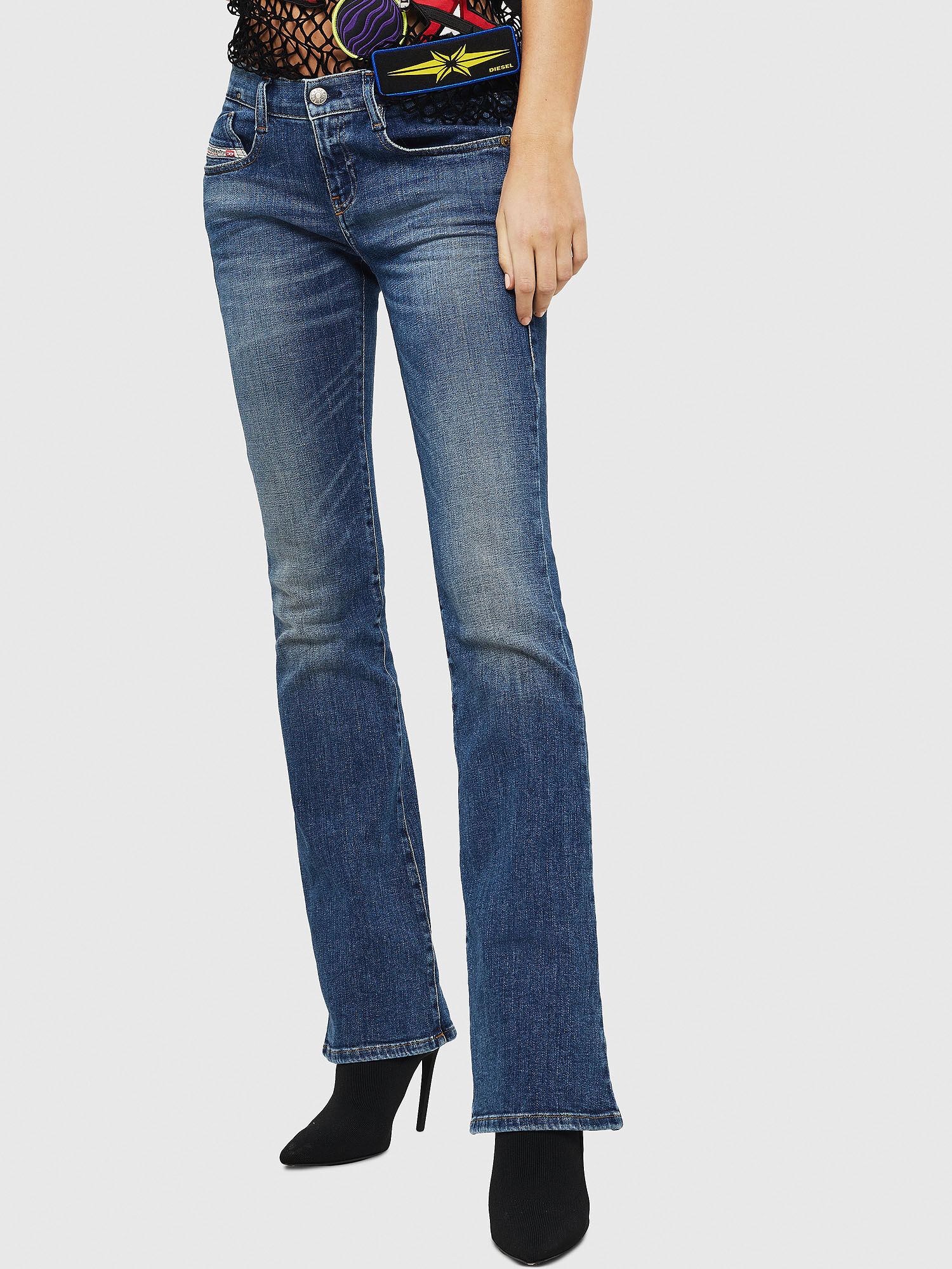 D EBBEY 082AB Femme Bootcut and Flare Jeans Bleu moyen Diesel