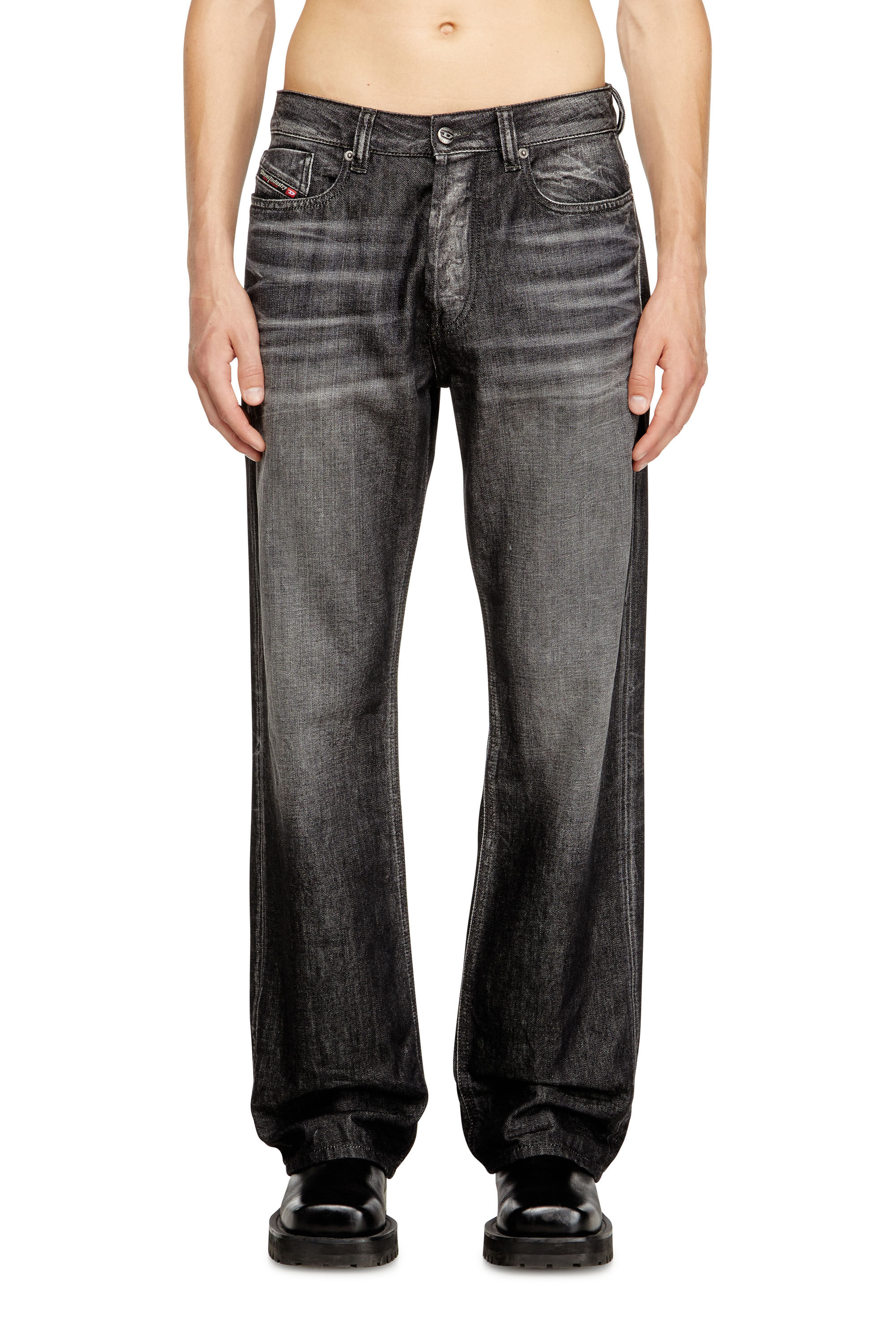 Diesel - Male's Relaxed Jeans 1980 D-Eeper 09M63, Black/Dark Grey - 3