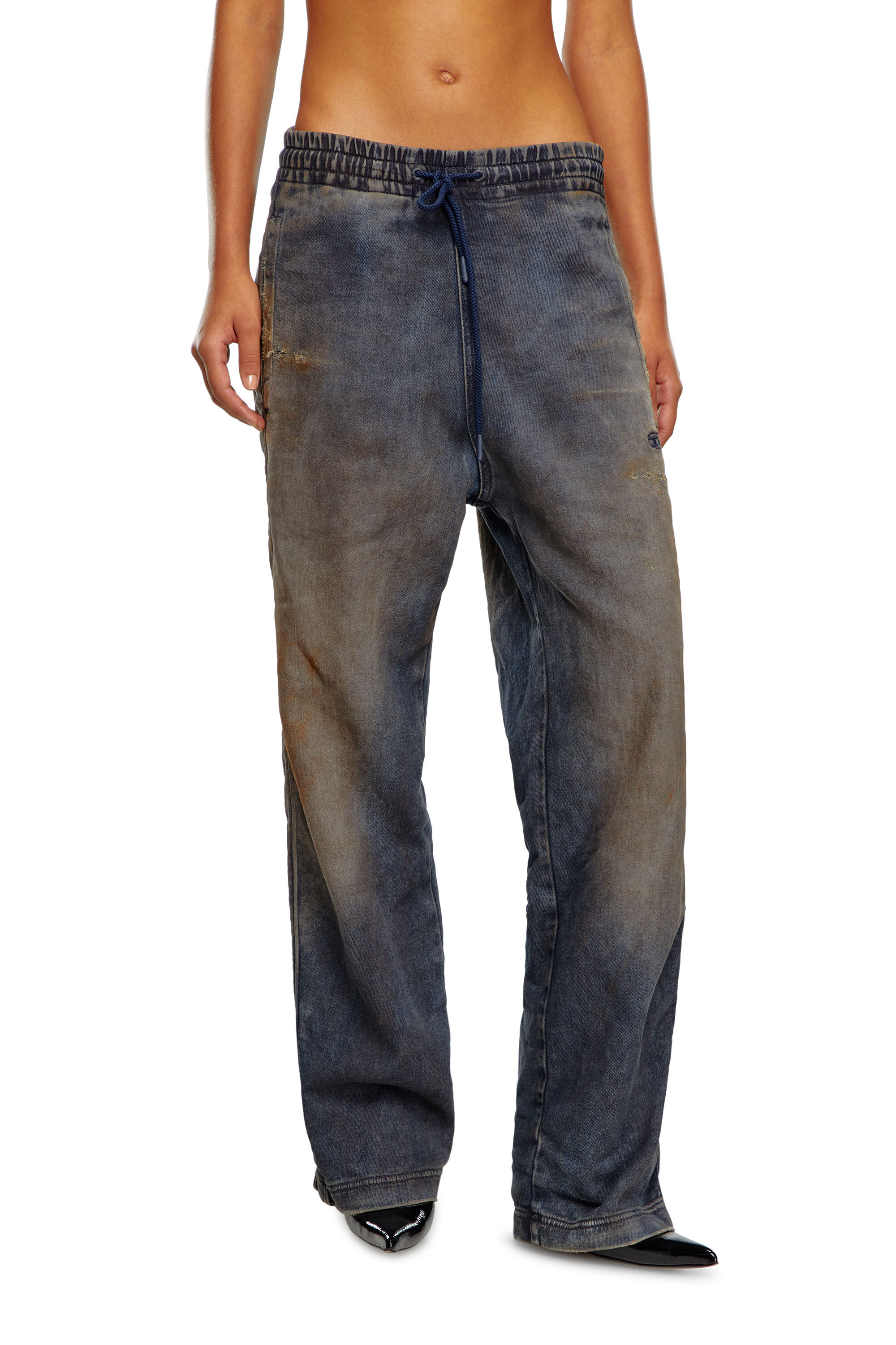 Diesel - Femme Straight D-Martians Track Denim 068LV, Bleu Foncé - Image 3