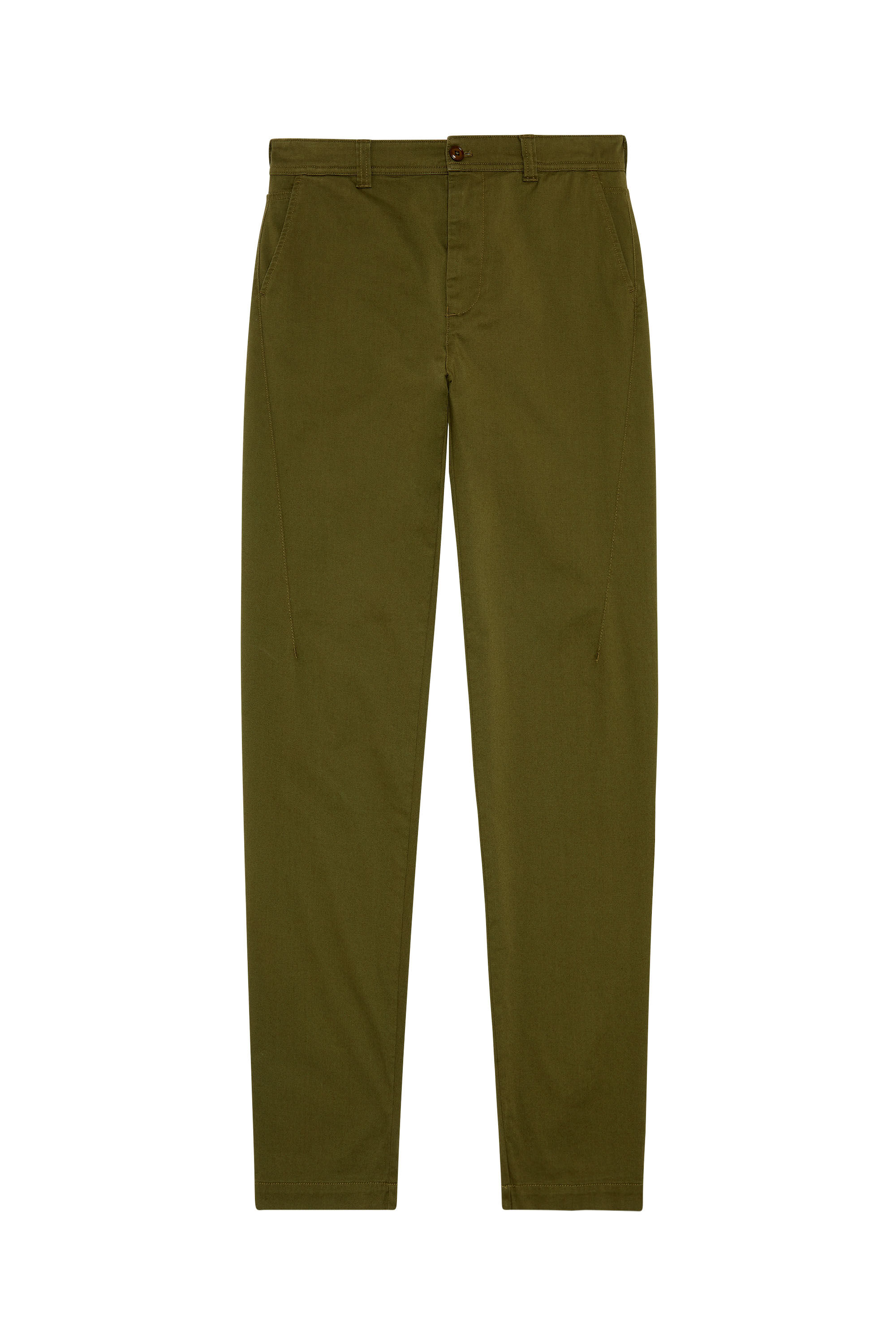 Diesel - P-DEAN, Male's Chino pants in cotton gabardine in Military Green - 2