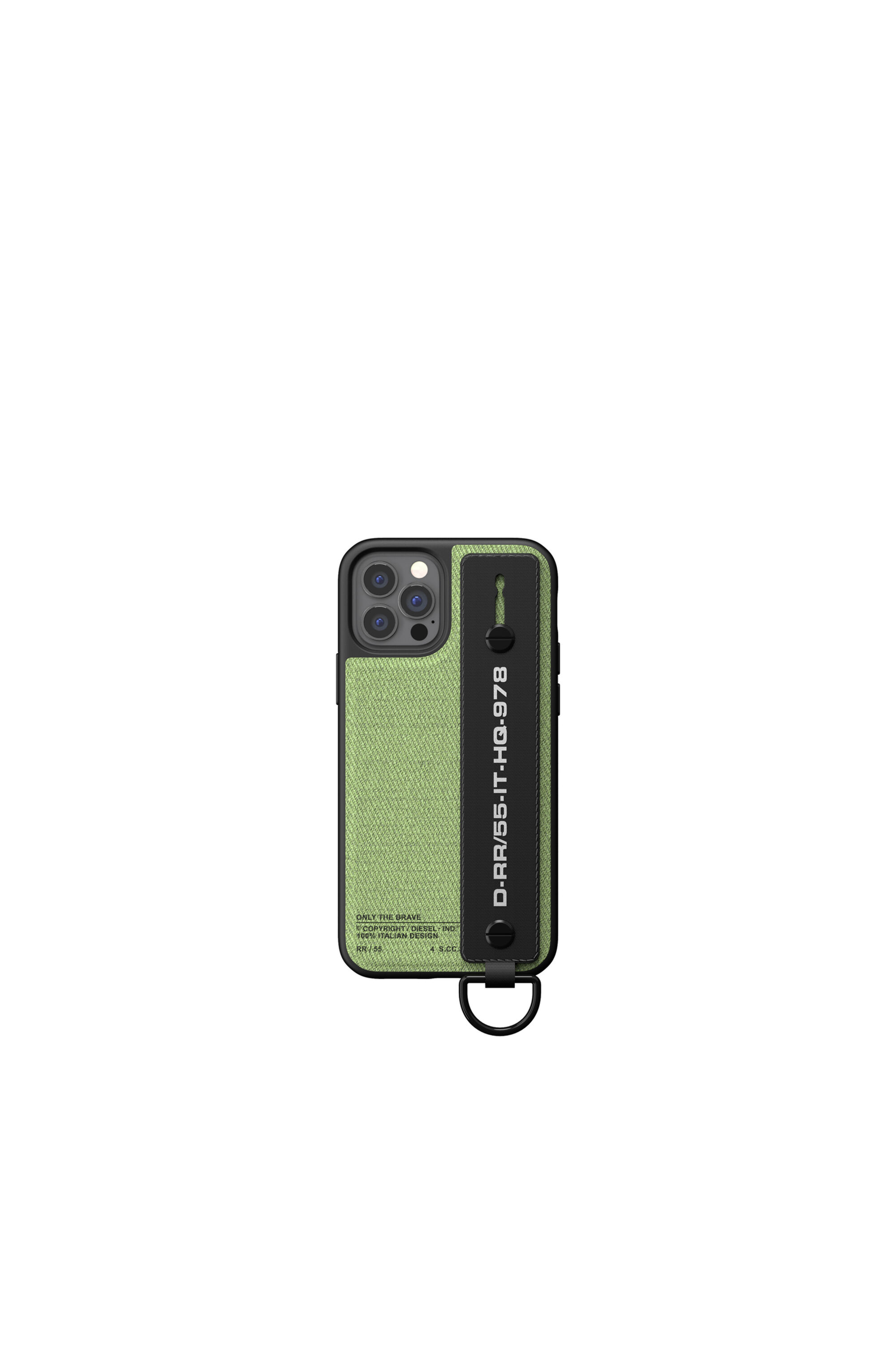 Diesel - 44291  HANDSTRAP CASE, Unisex's Handstrap case utility twill for iPhone 12 / 12 Pro in Green - 2