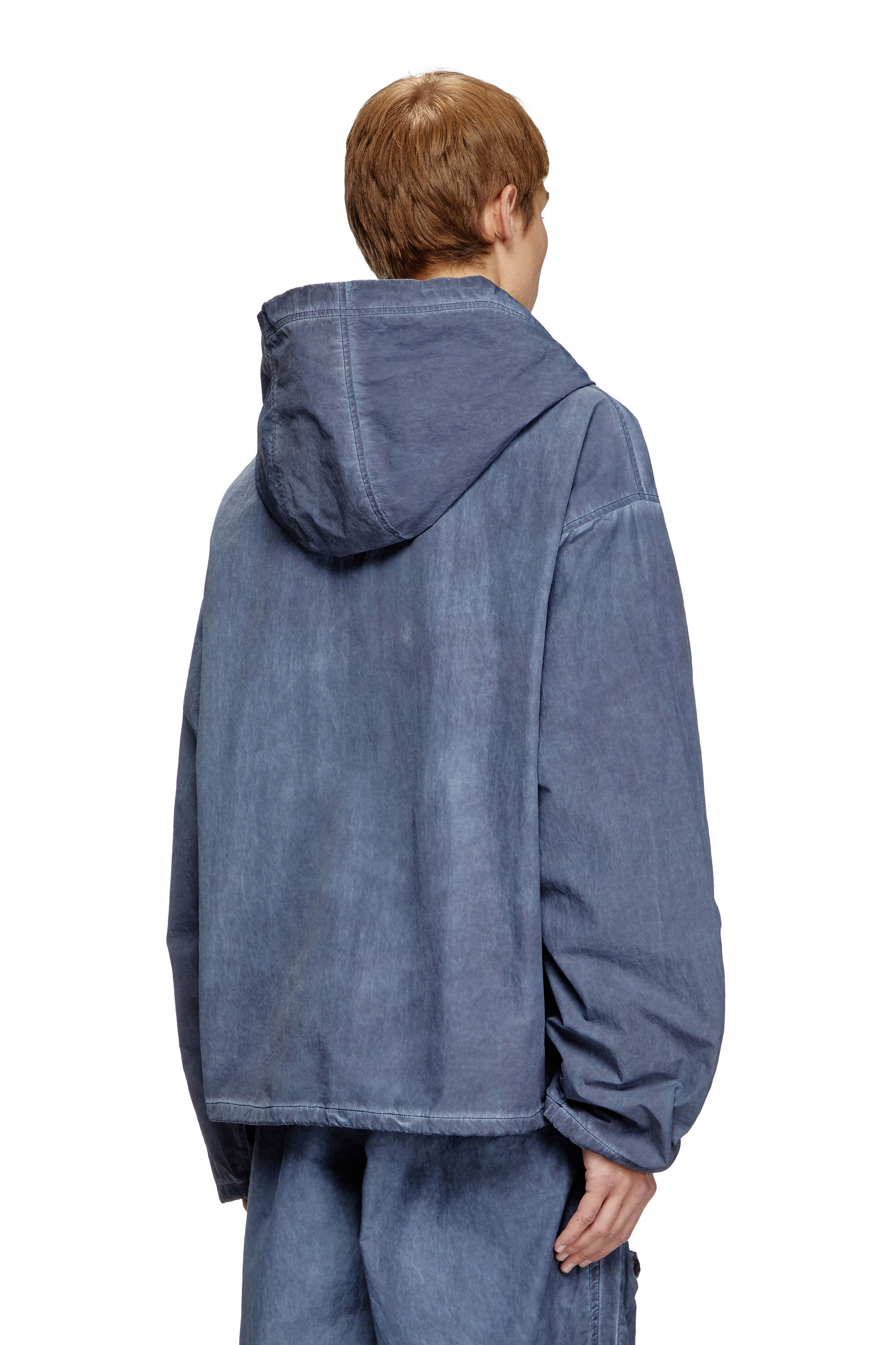 Diesel - J-NOODE-A, Male's Packable hooded anorak jacket in Blue - 5