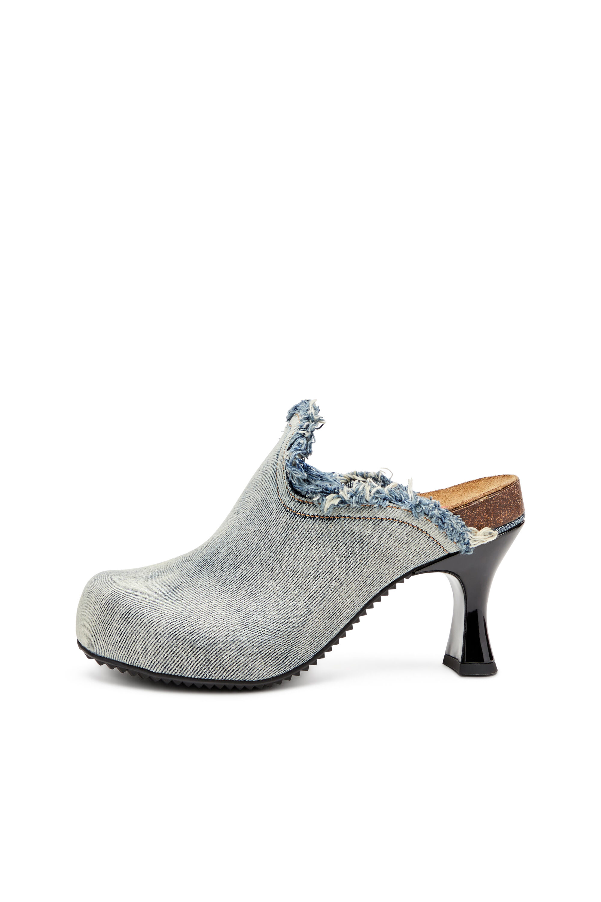 Diesel - D-WOODSTOCK ML W, D-Woodstock-Mules en denim effiloché Femme in Bleu - 7