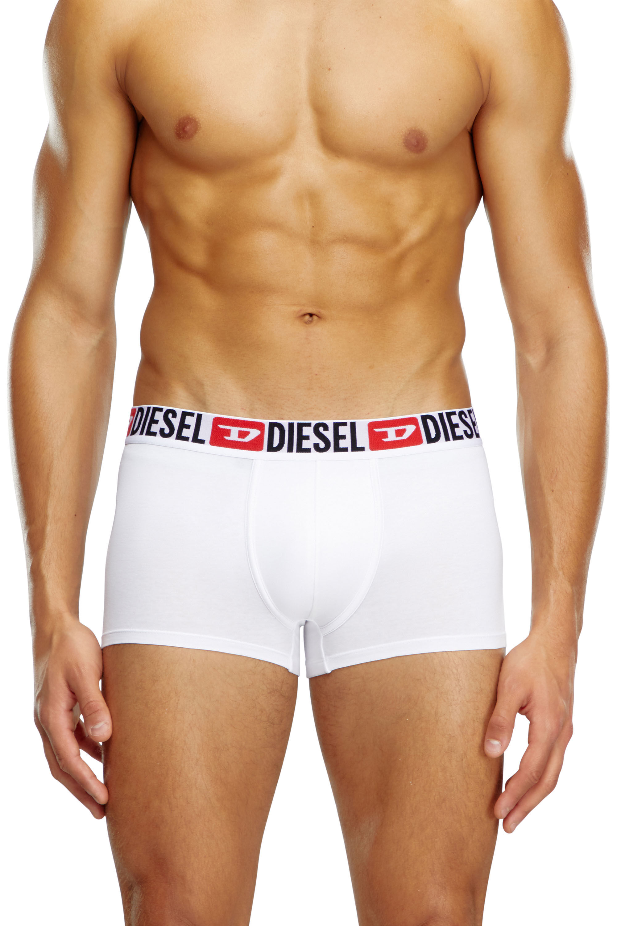 Diesel - UMBX-DAMIENTHREEPACK, Lot de trois boxers avec taille ornée du logo sur toute la surface Homme in Blanc - 1